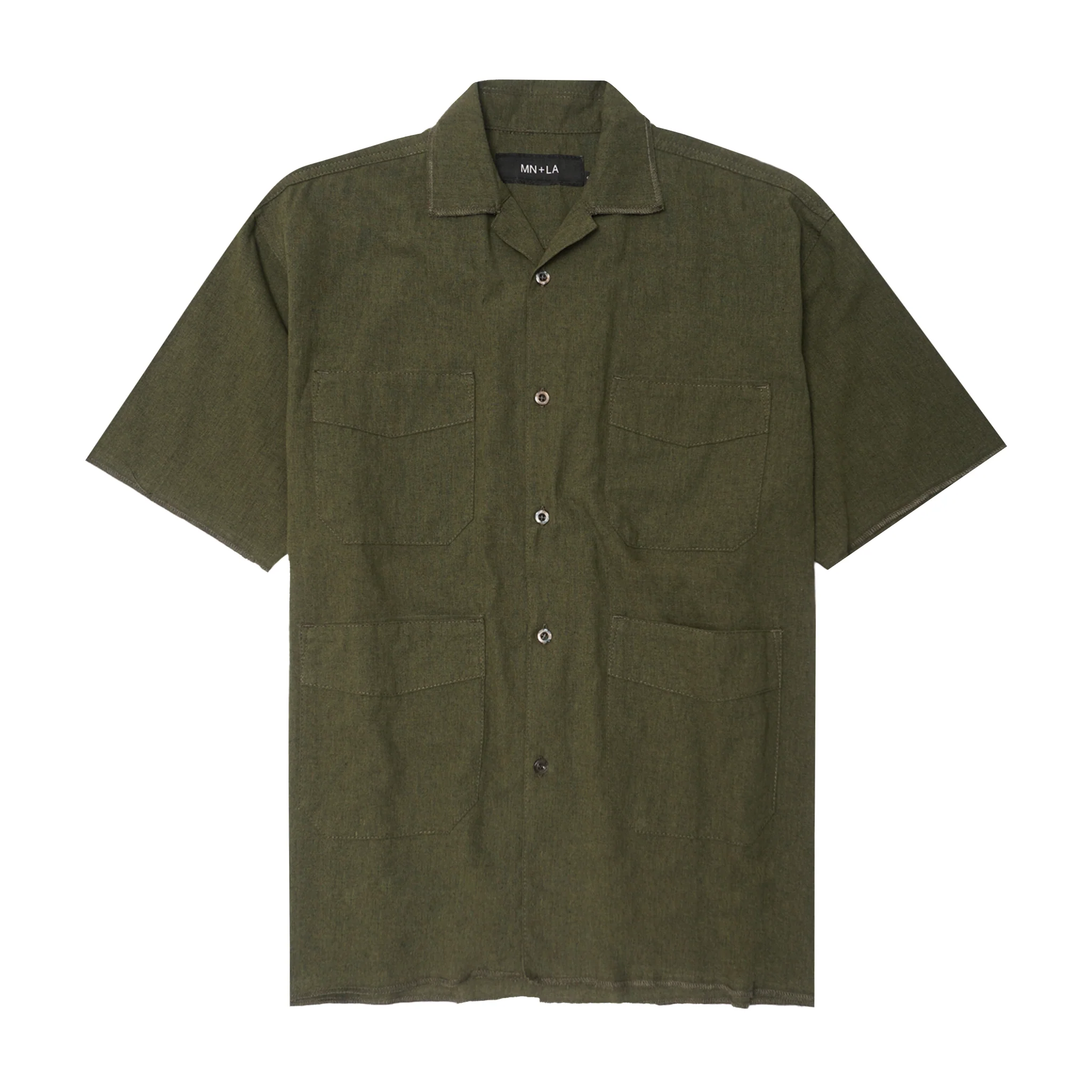 4 POCKET CUBAN SHIRT IN AGED MOSS