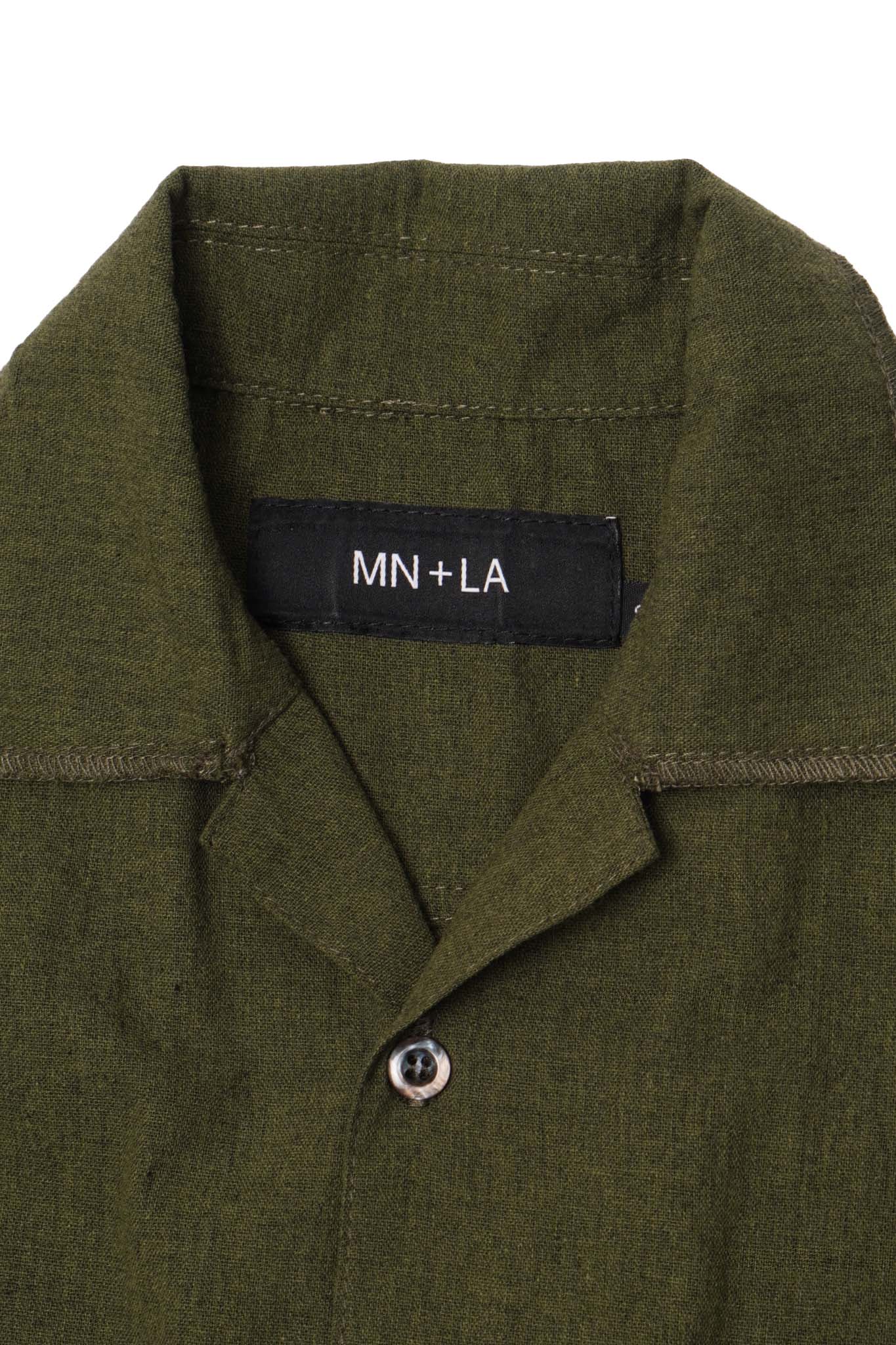4 POCKET CUBAN SHIRT IN AGED MOSS - Image 2