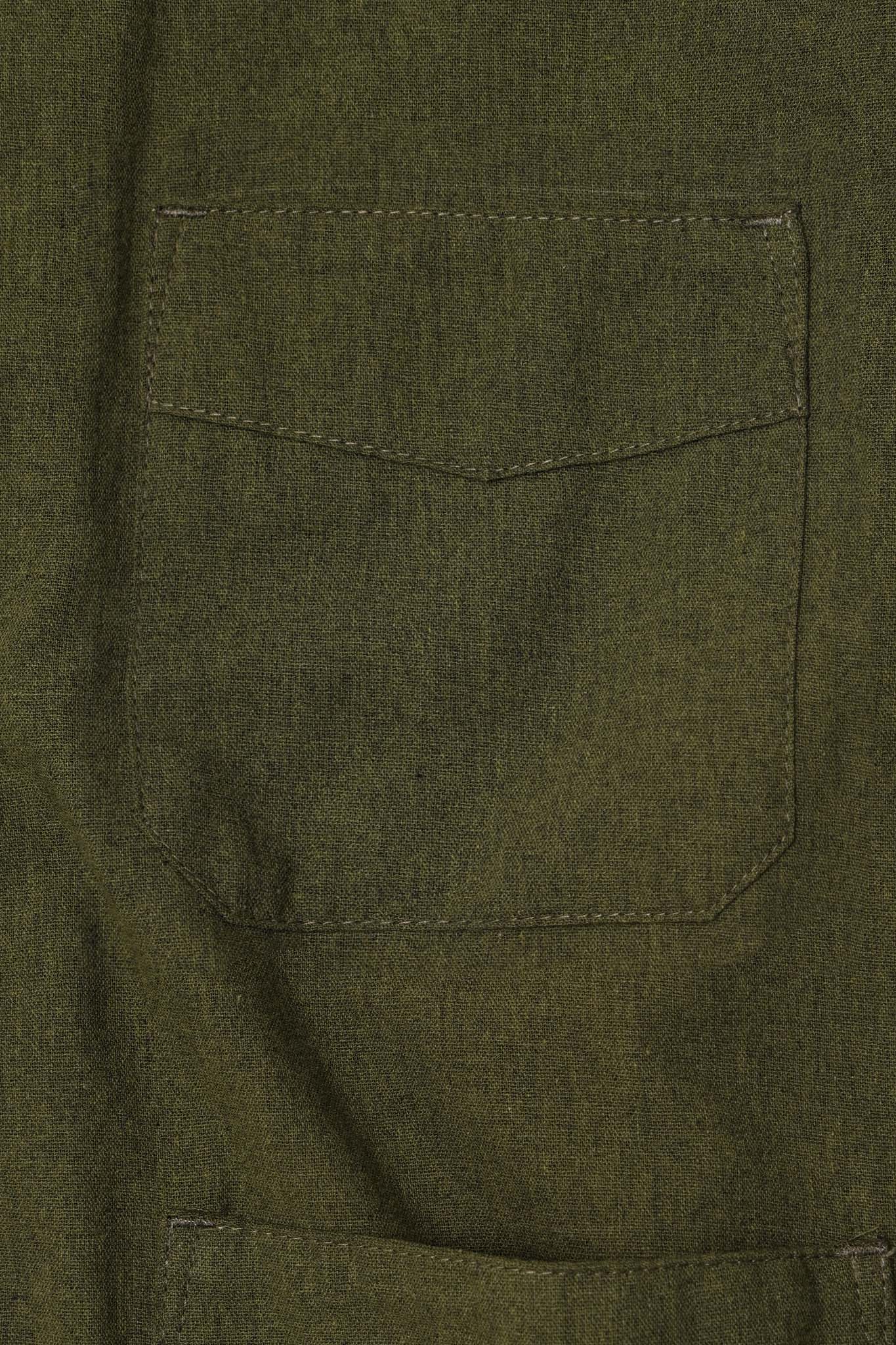 4 POCKET CUBAN SHIRT IN AGED MOSS - Image 6