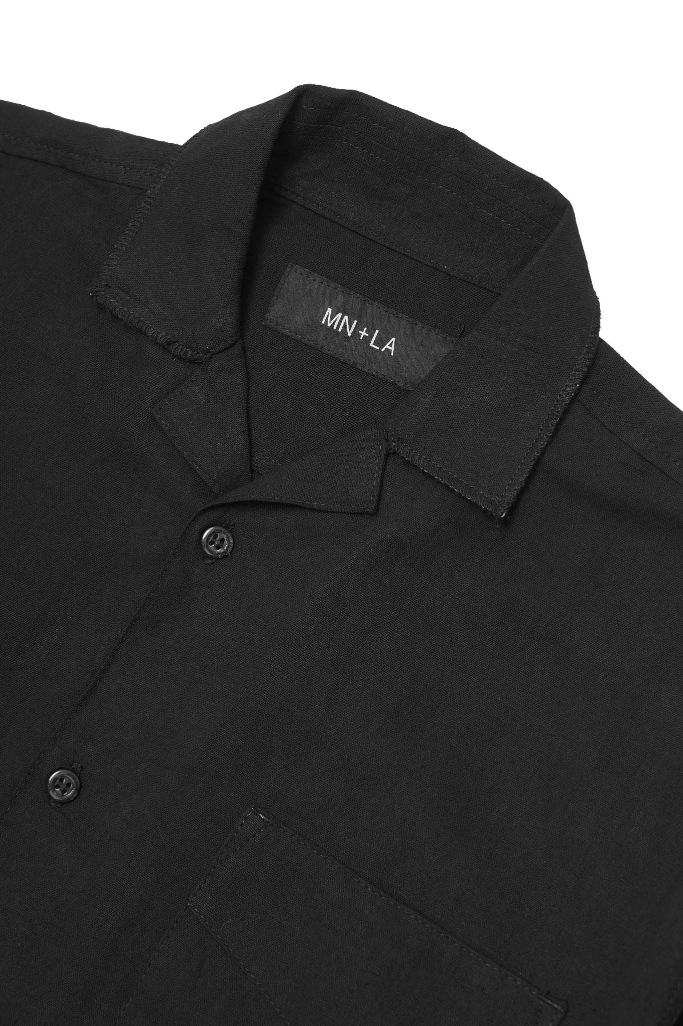 4 POCKET CUBAN SHIRT IN ANTHRACITE - Image 3