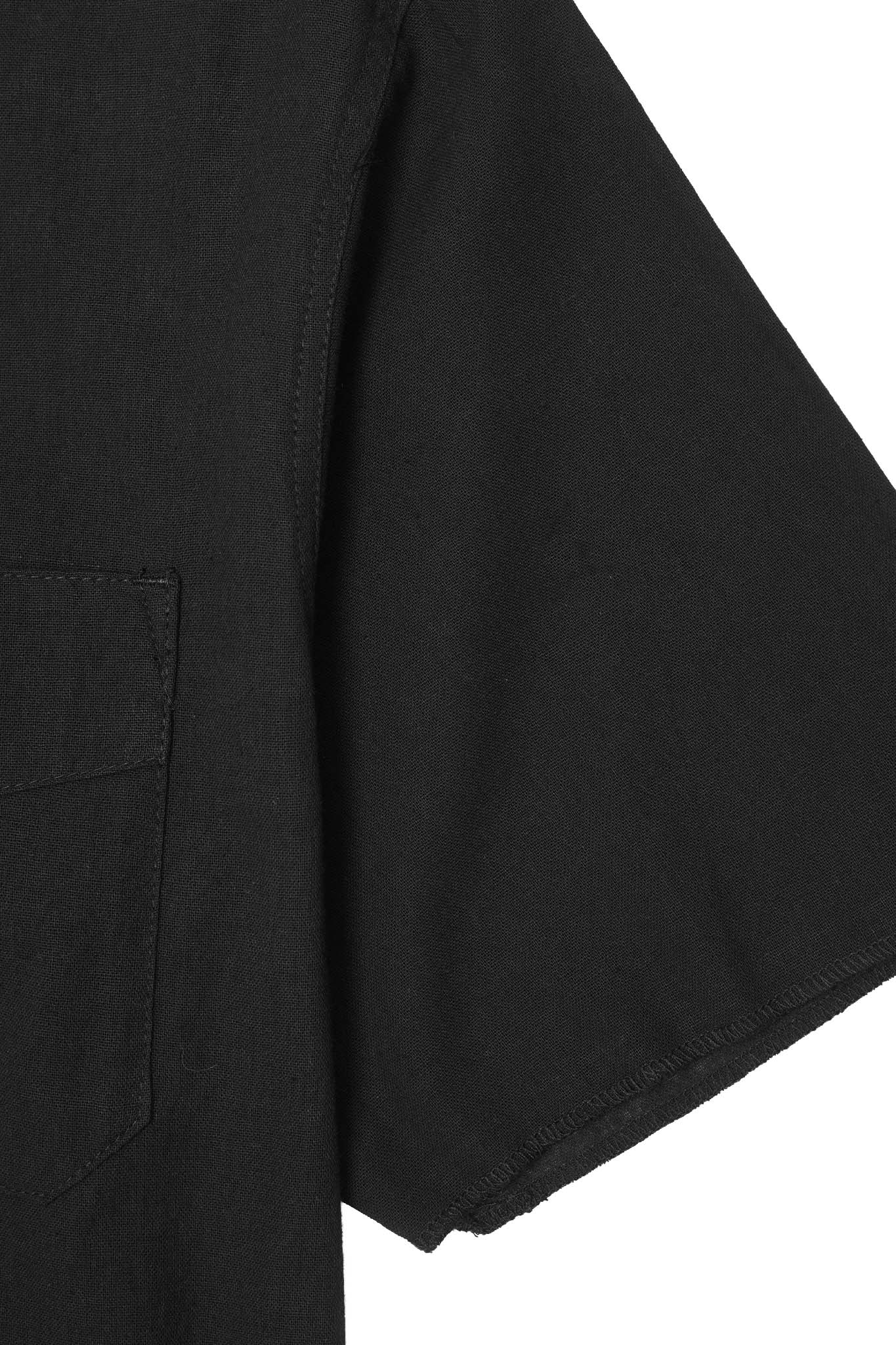 4 POCKET CUBAN SHIRT IN ANTHRACITE - Image 5