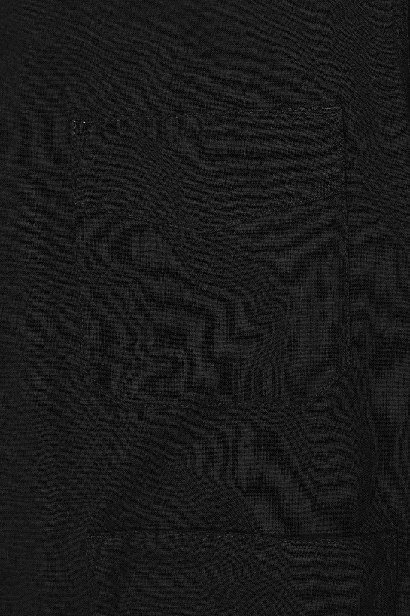 4 POCKET CUBAN SHIRT IN ANTHRACITE - Image 6