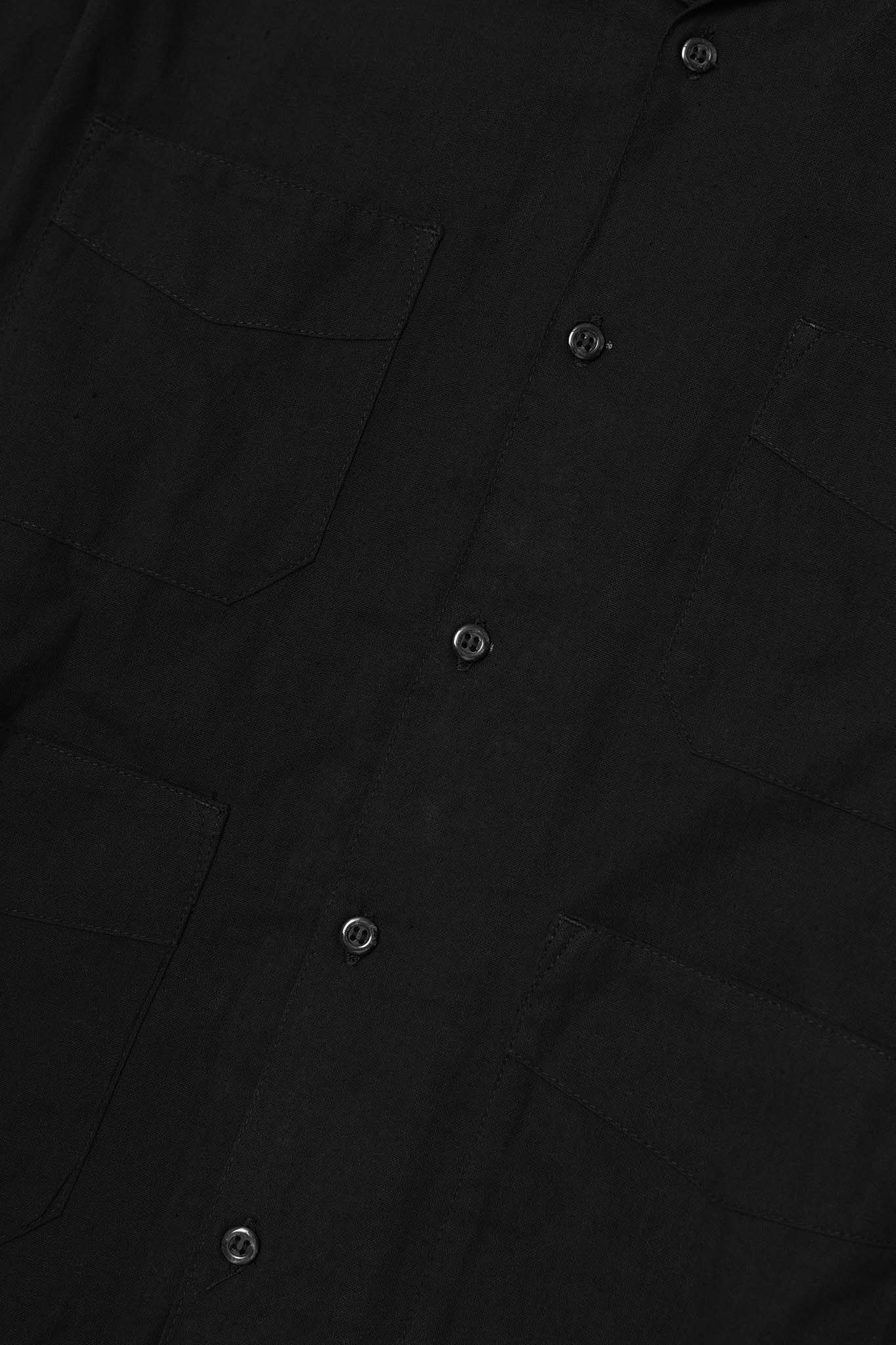 4 POCKET CUBAN SHIRT IN ANTHRACITE - Image 7