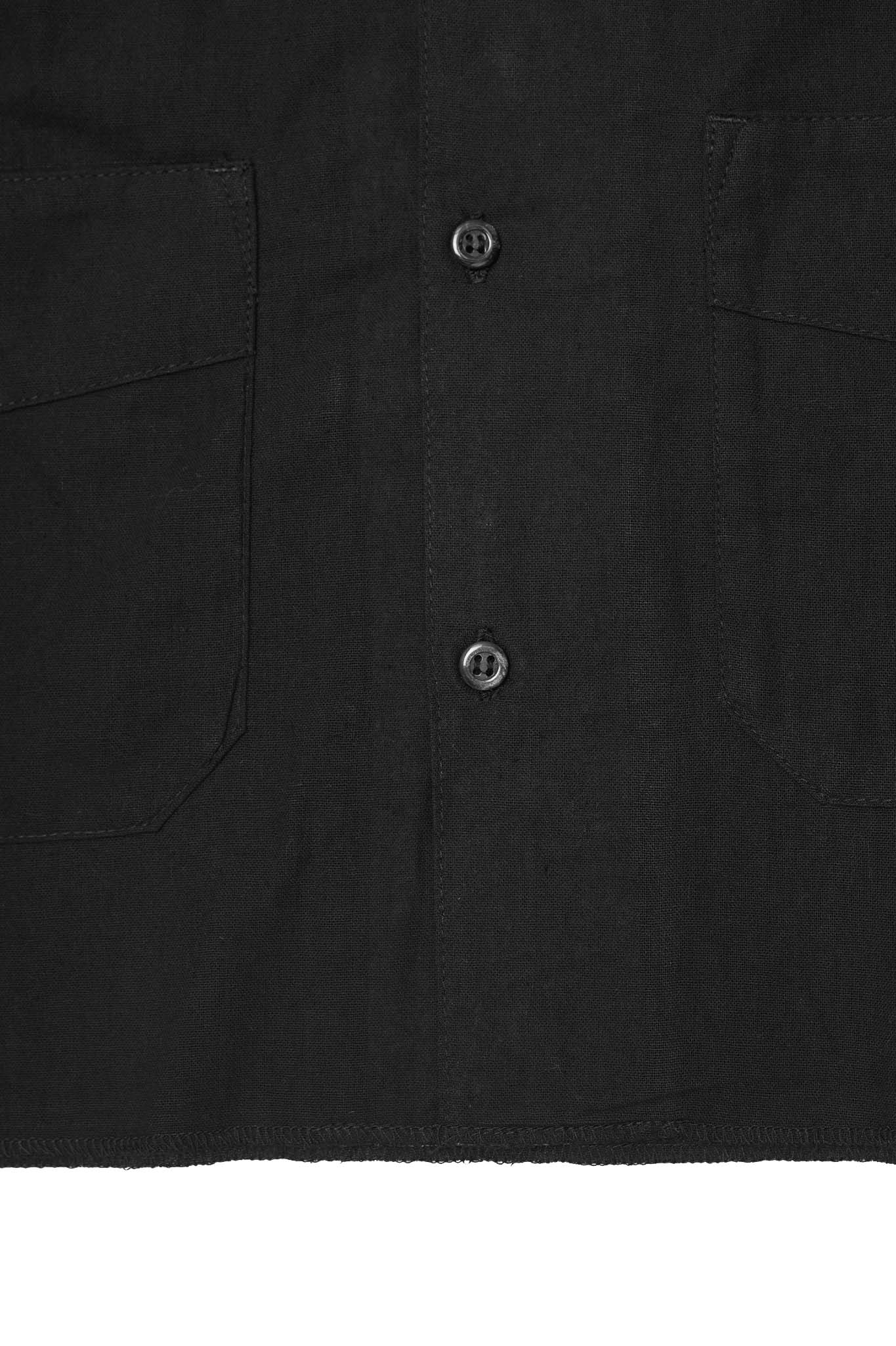 4 POCKET CUBAN SHIRT IN ANTHRACITE - Image 8