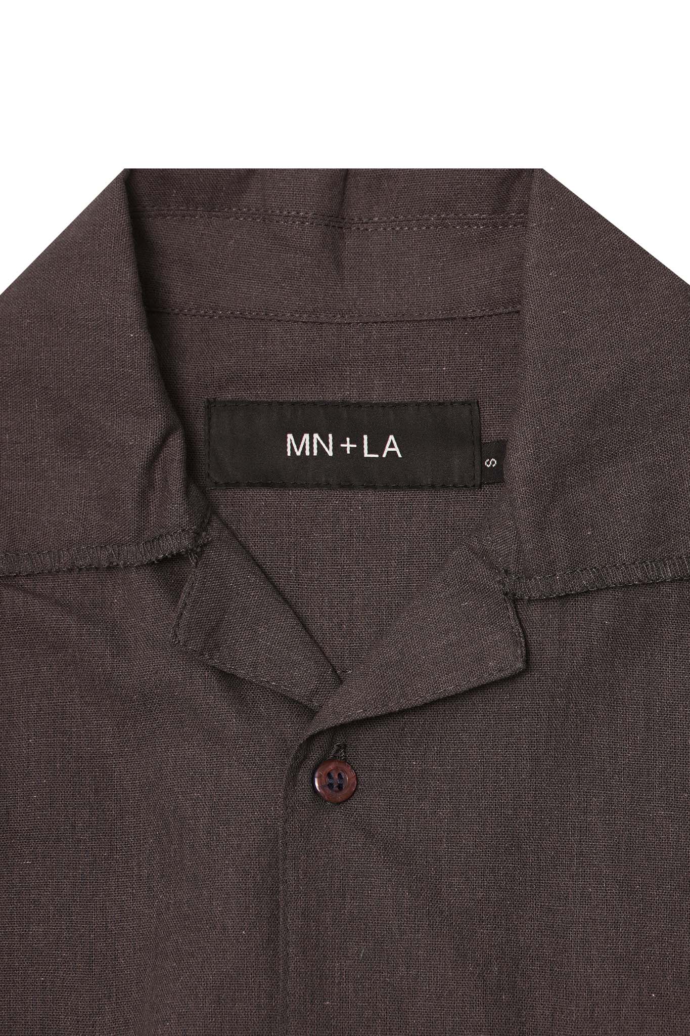 4 POCKET CUBAN SHIRT IN CHARCOAL GREY - Image 2