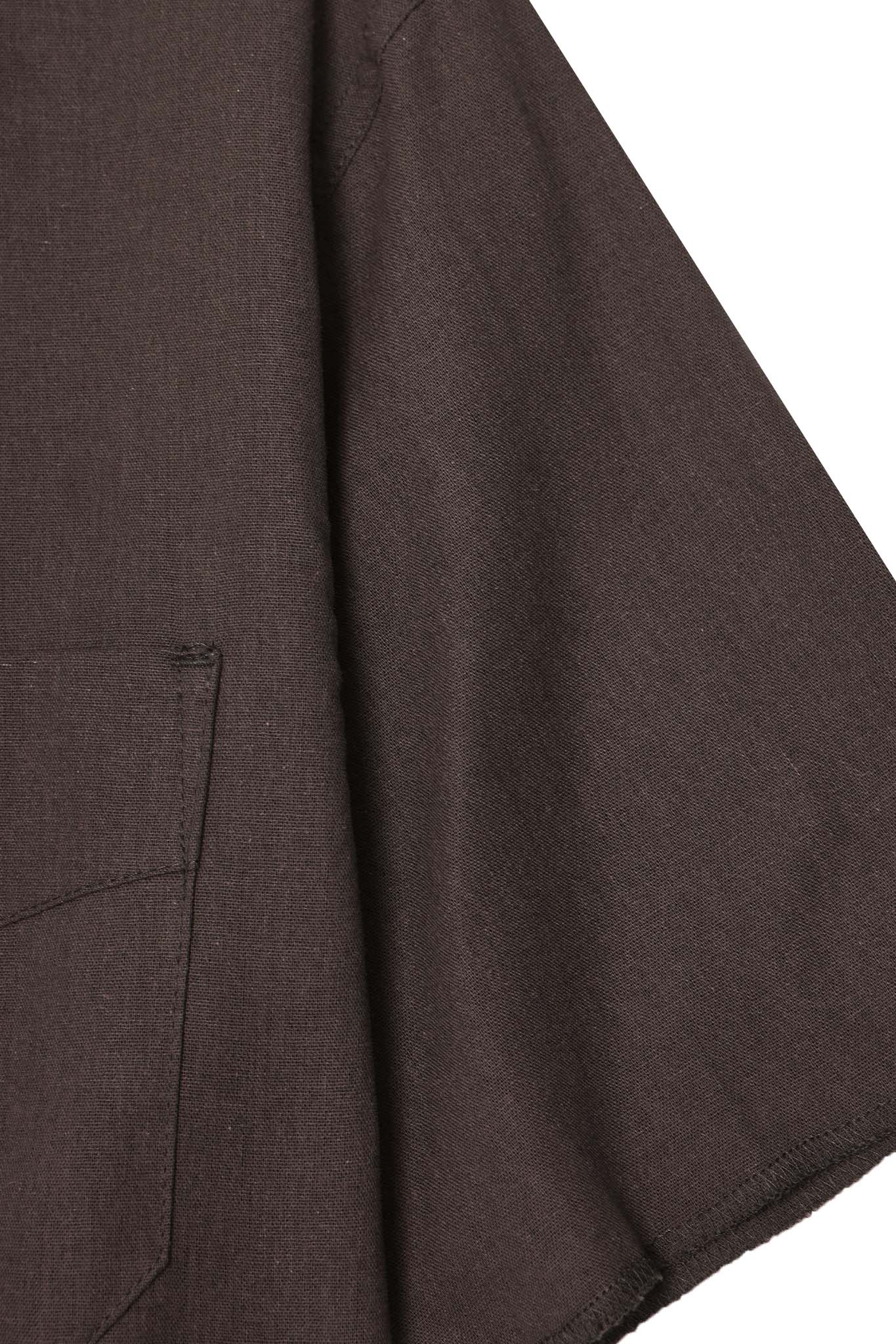 4 POCKET CUBAN SHIRT IN CHARCOAL GREY - Image 5