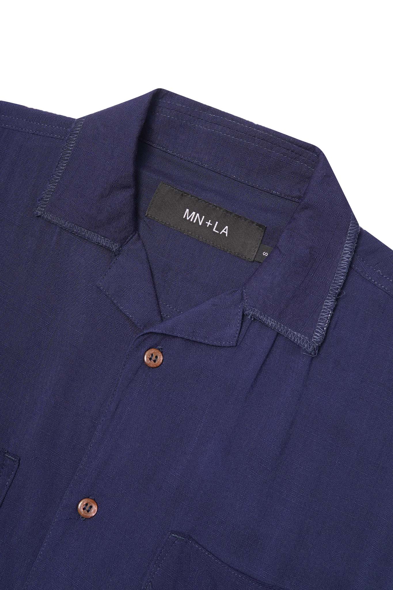 4 POCKET CUBAN SHIRT IN COBALT BLUE - Image 3