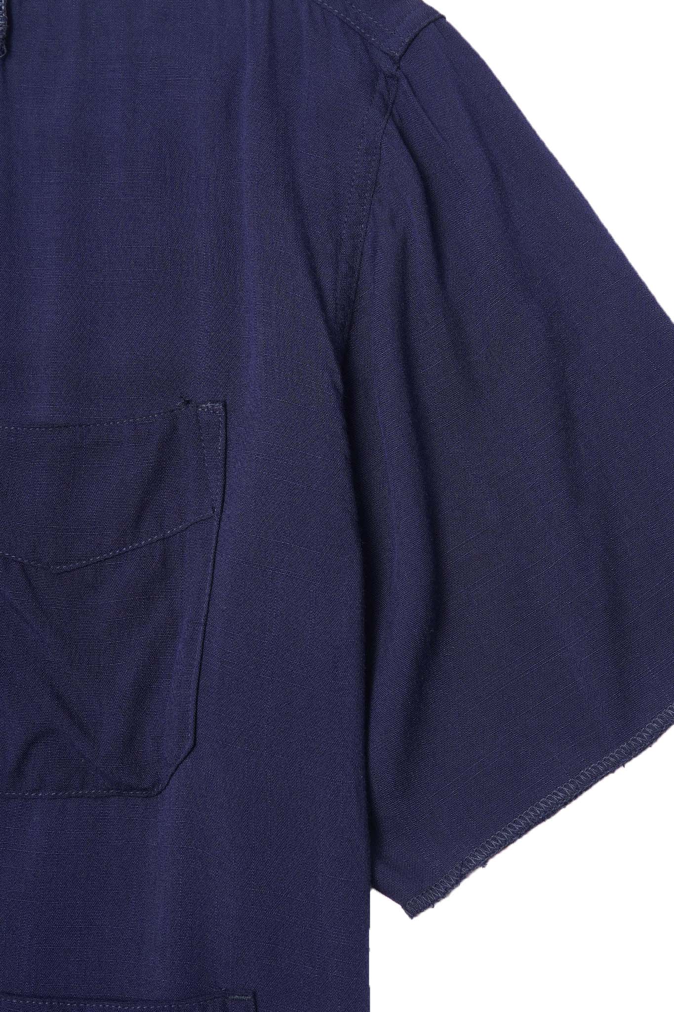 4 POCKET CUBAN SHIRT IN COBALT BLUE - Image 5
