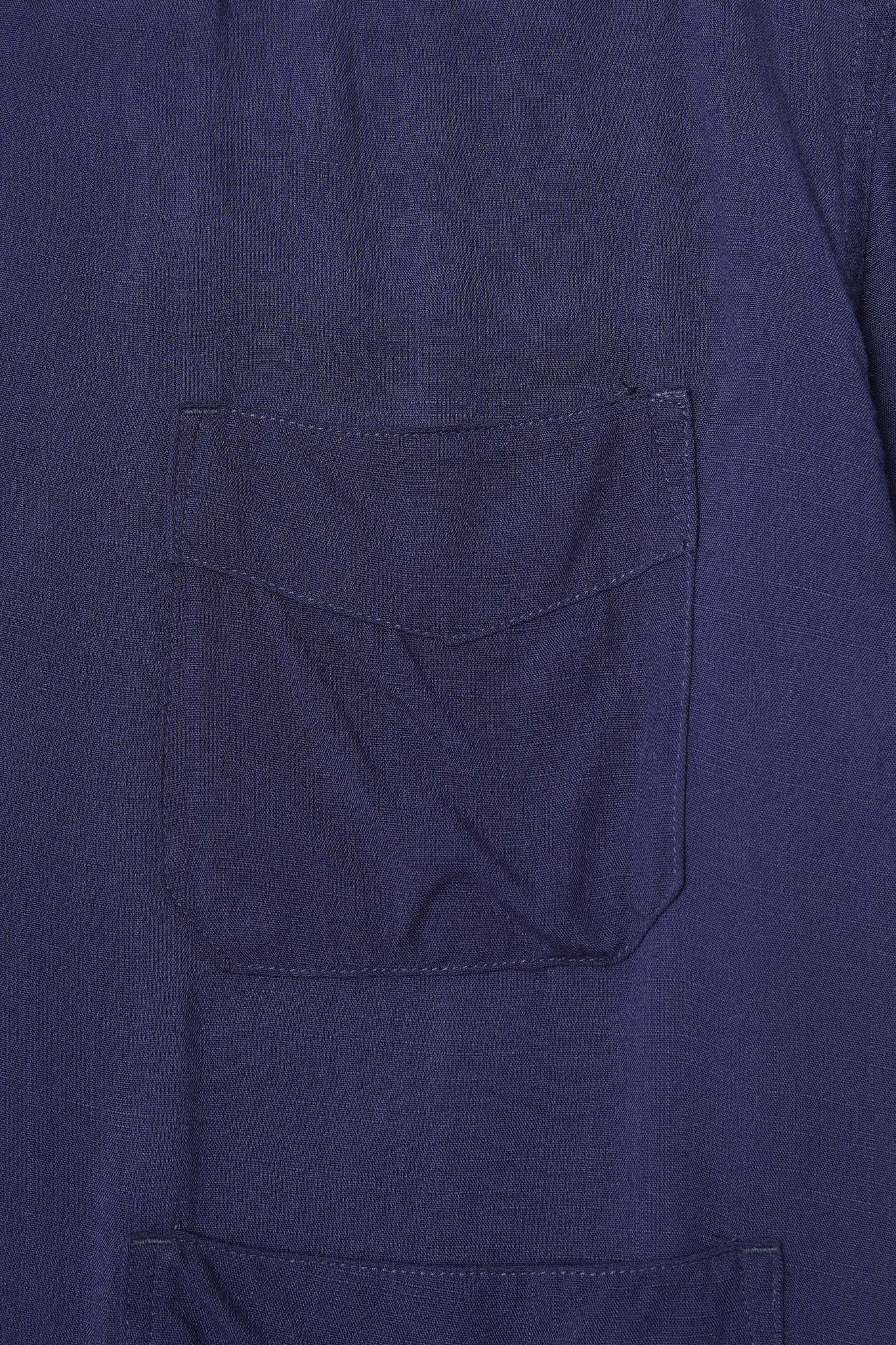 4 POCKET CUBAN SHIRT IN COBALT BLUE - Image 6