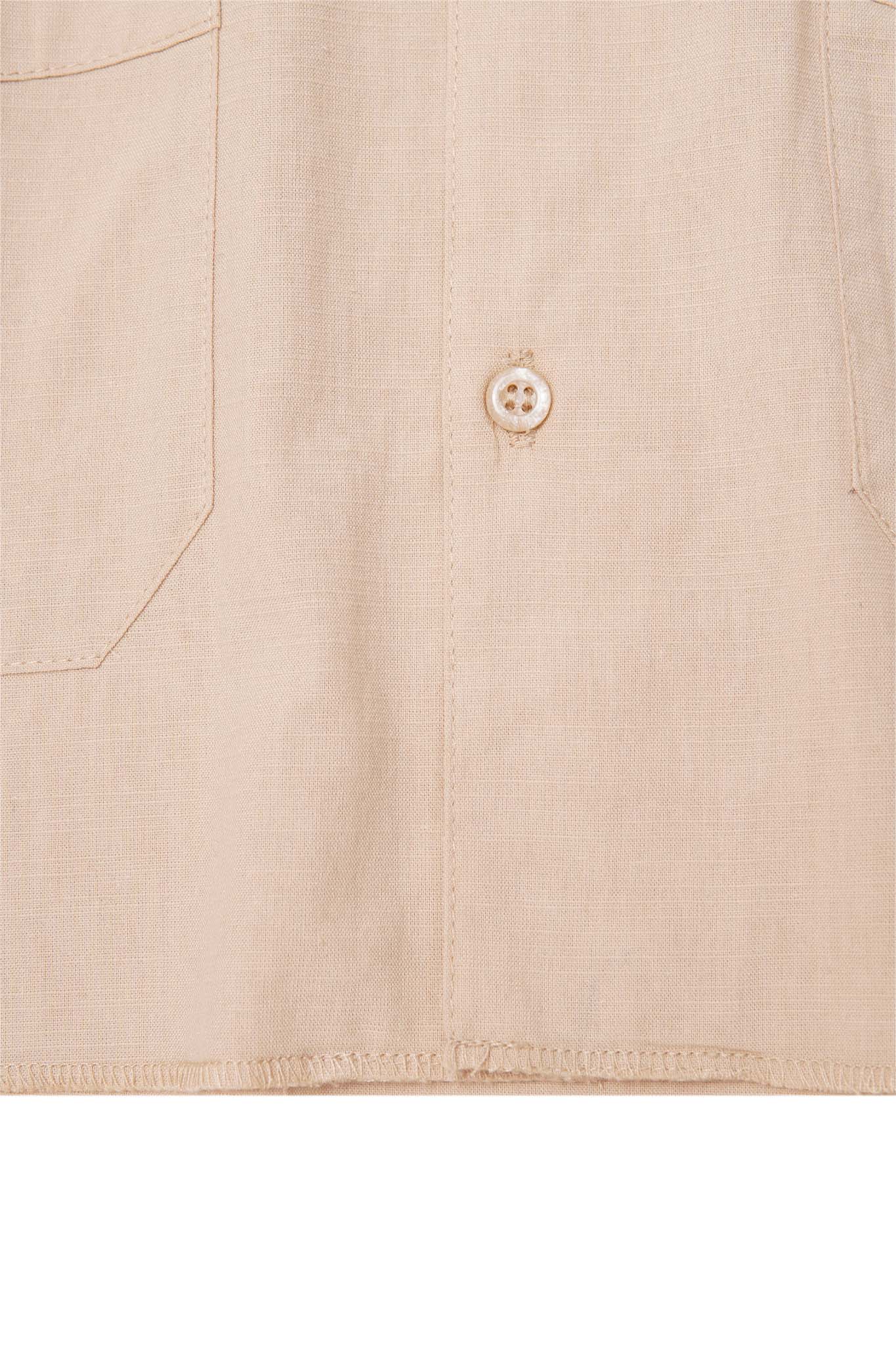 4 POCKET CUBAN SHIRT IN FOSSIL - Image 6