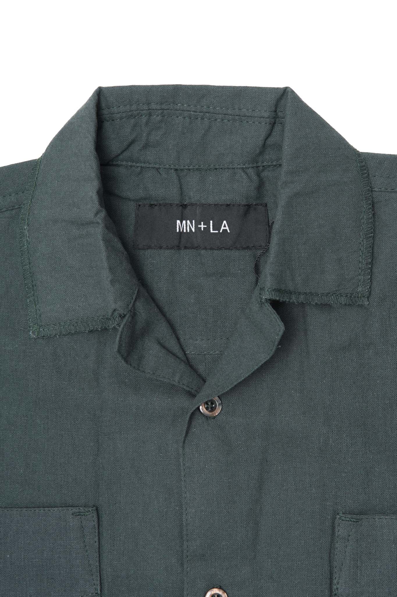 4 POCKET CUBAN SHIRT IN HUNTER GREEN - Image 2