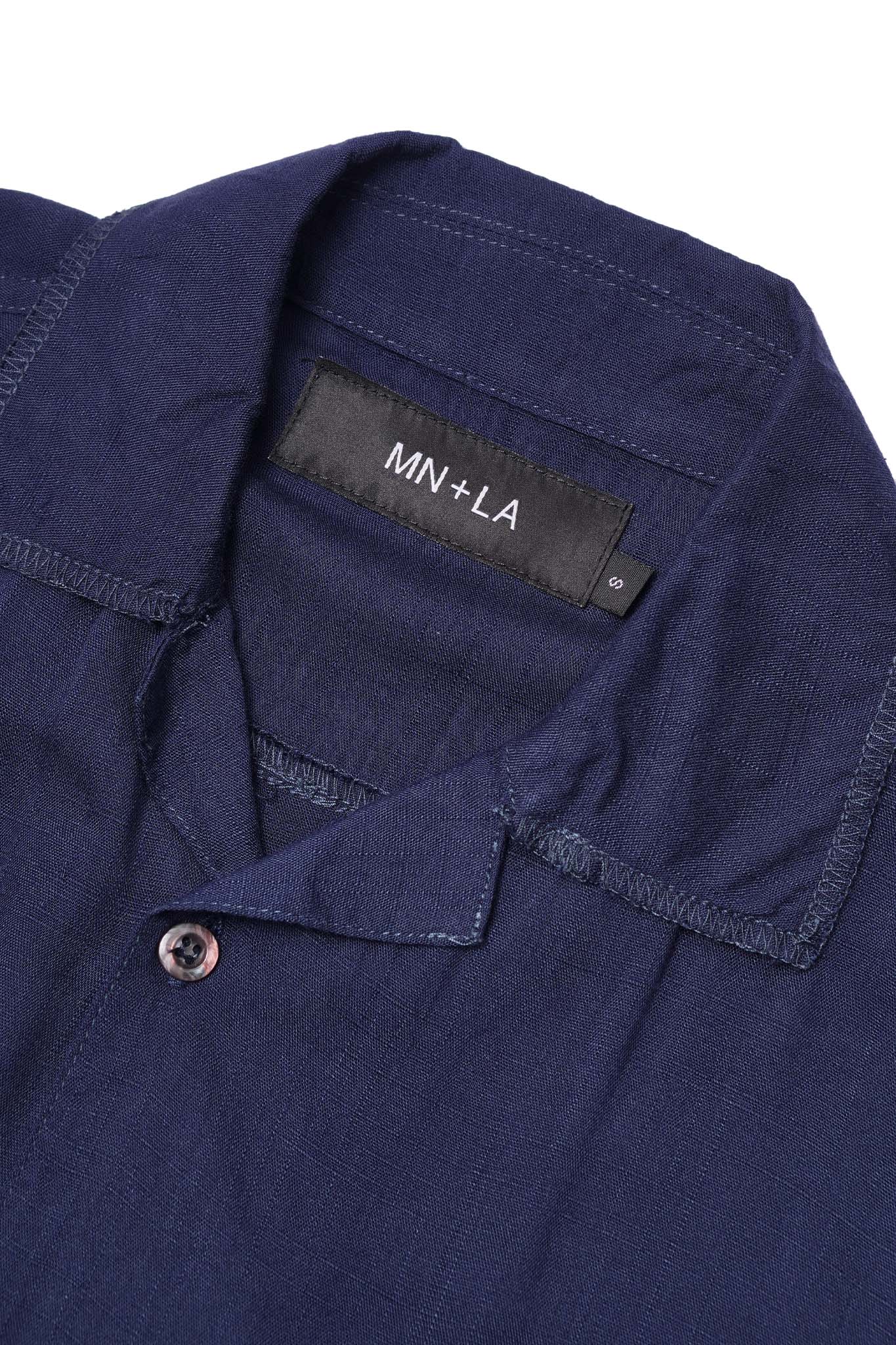 4 POCKET CUBAN SHIRT IN MIDNIGHT - Image 3