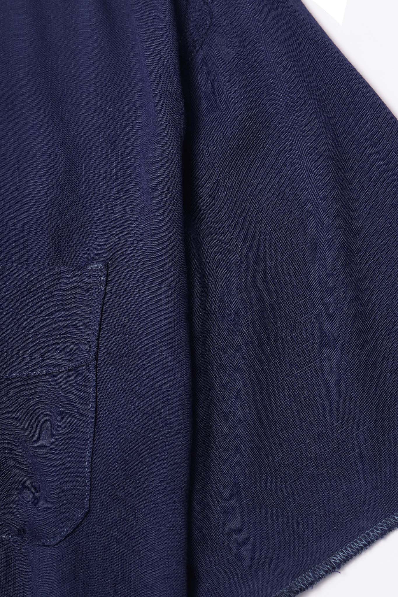 4 POCKET CUBAN SHIRT IN MIDNIGHT - Image 5
