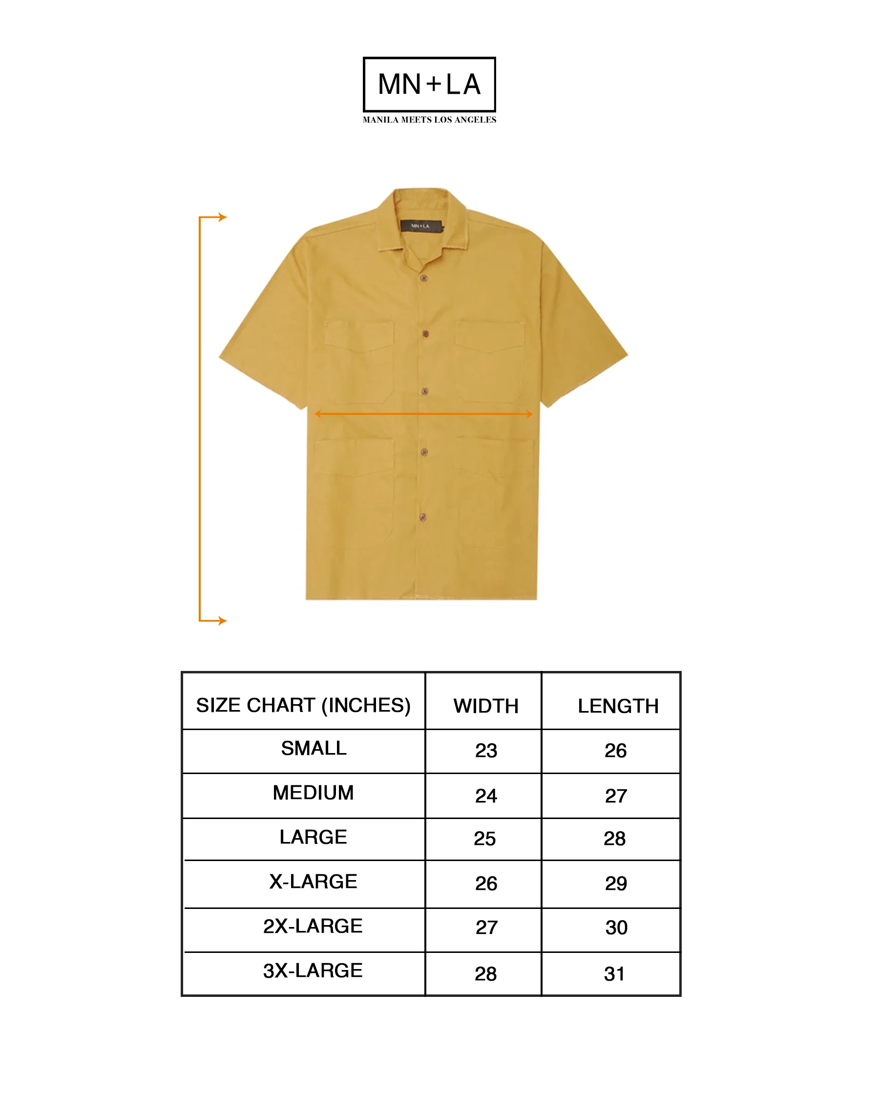 4 POCKET CUBAN SHIRT IN MUSTARD - Image 4