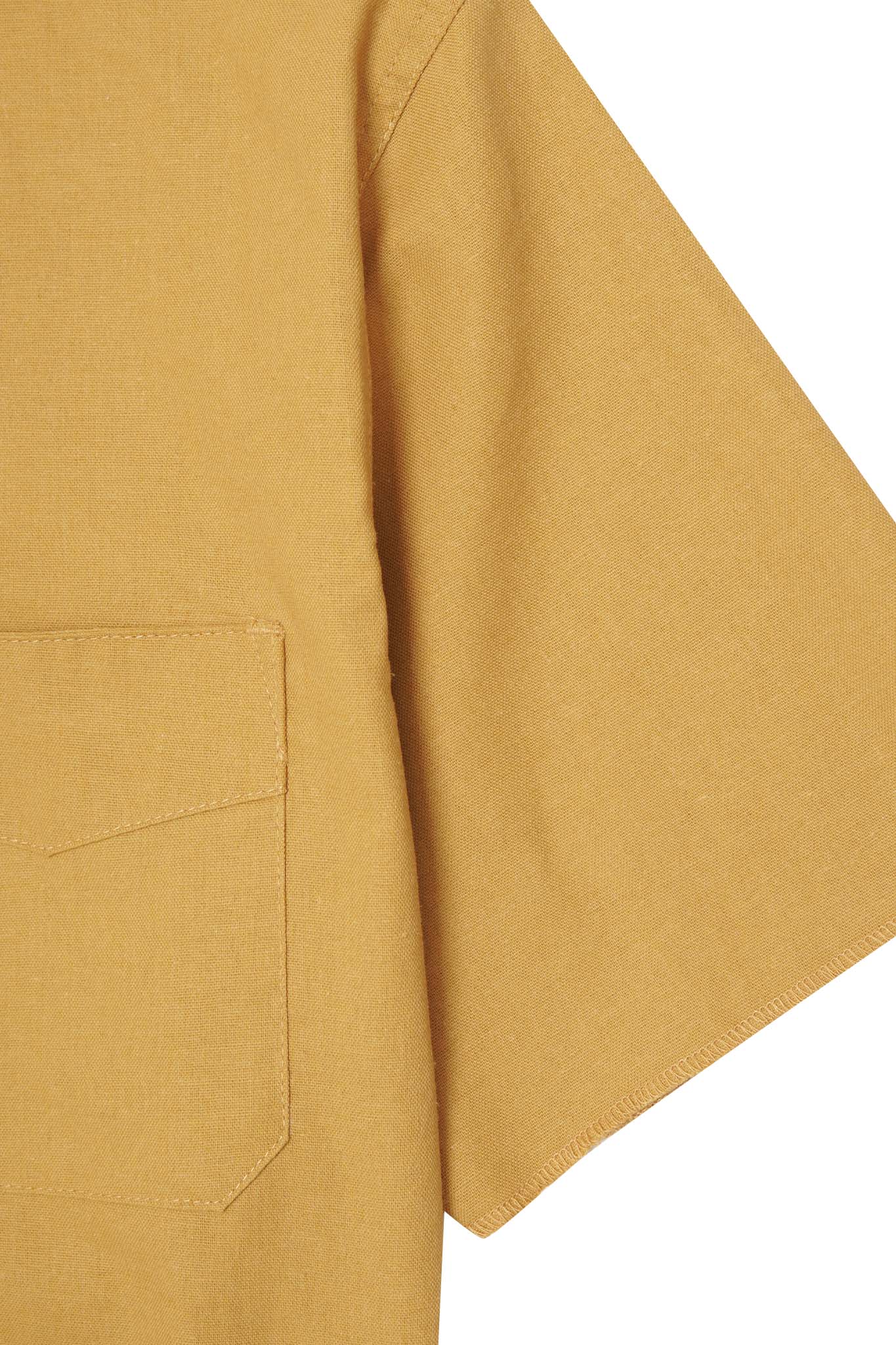 4 POCKET CUBAN SHIRT IN MUSTARD - Image 5