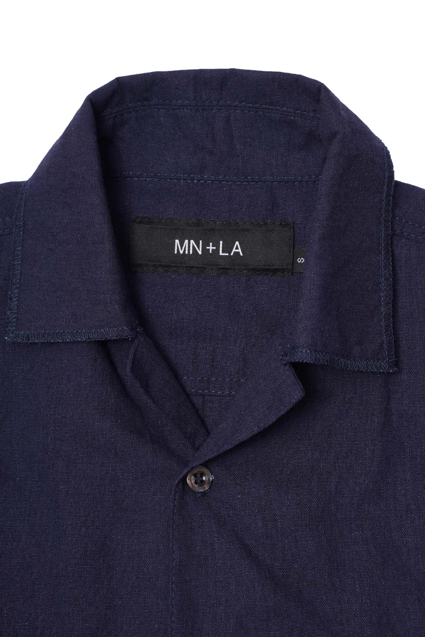 4 POCKET CUBAN SHIRT IN NAVY - Image 2