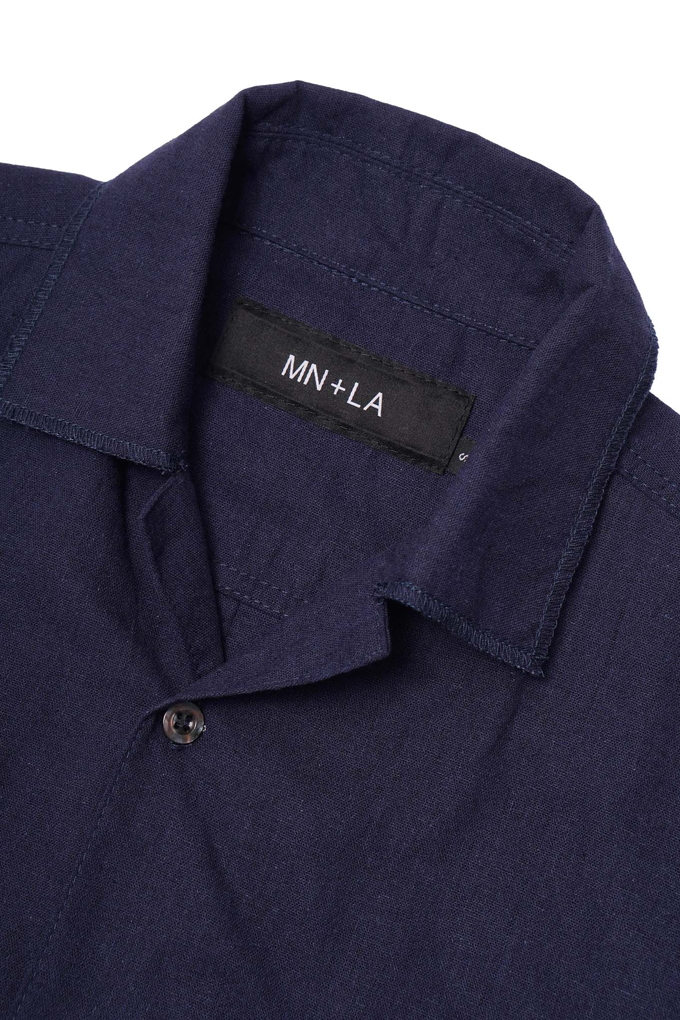4 POCKET CUBAN SHIRT IN NAVY - Image 3