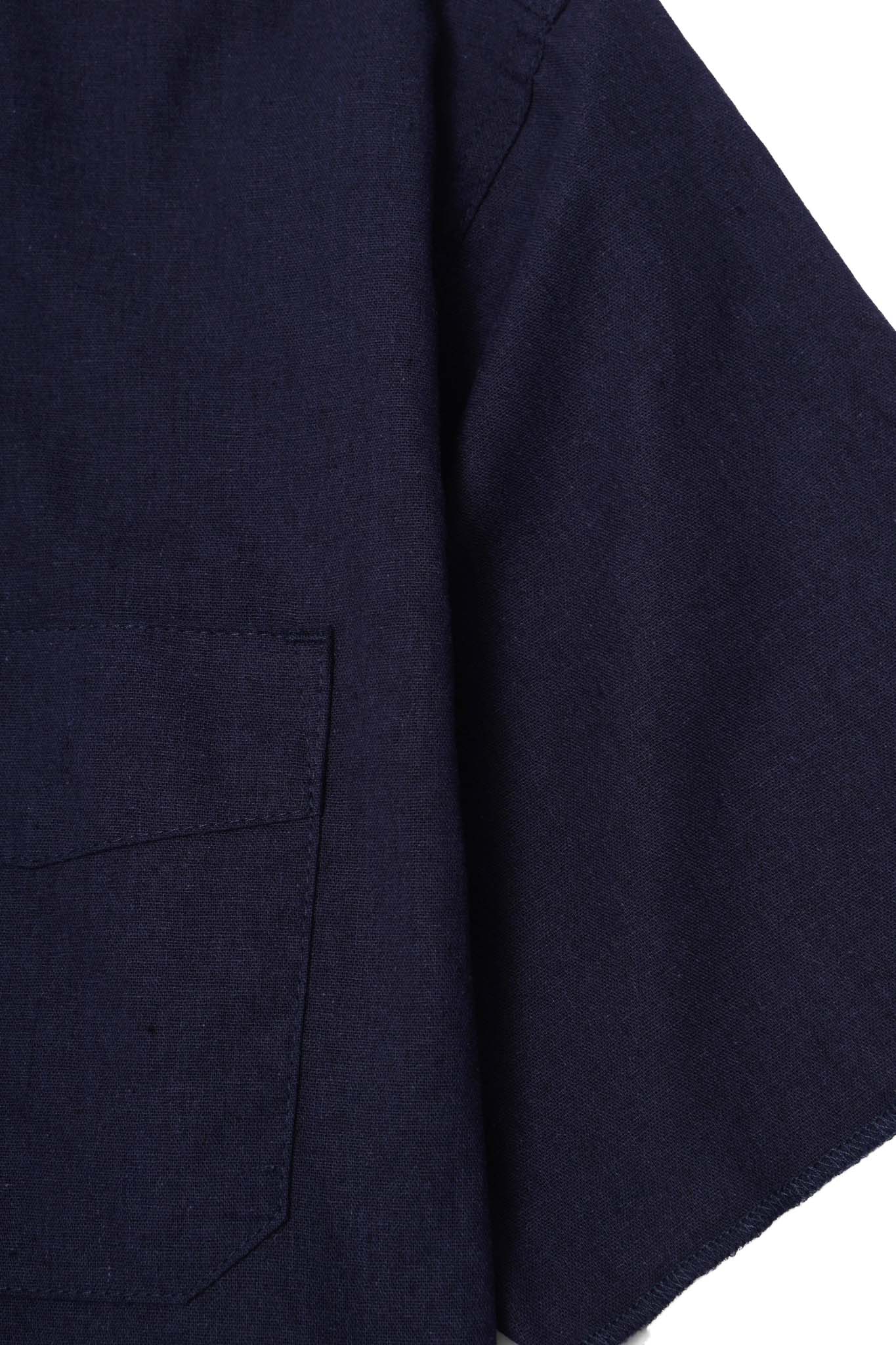 4 POCKET CUBAN SHIRT IN NAVY - Image 5