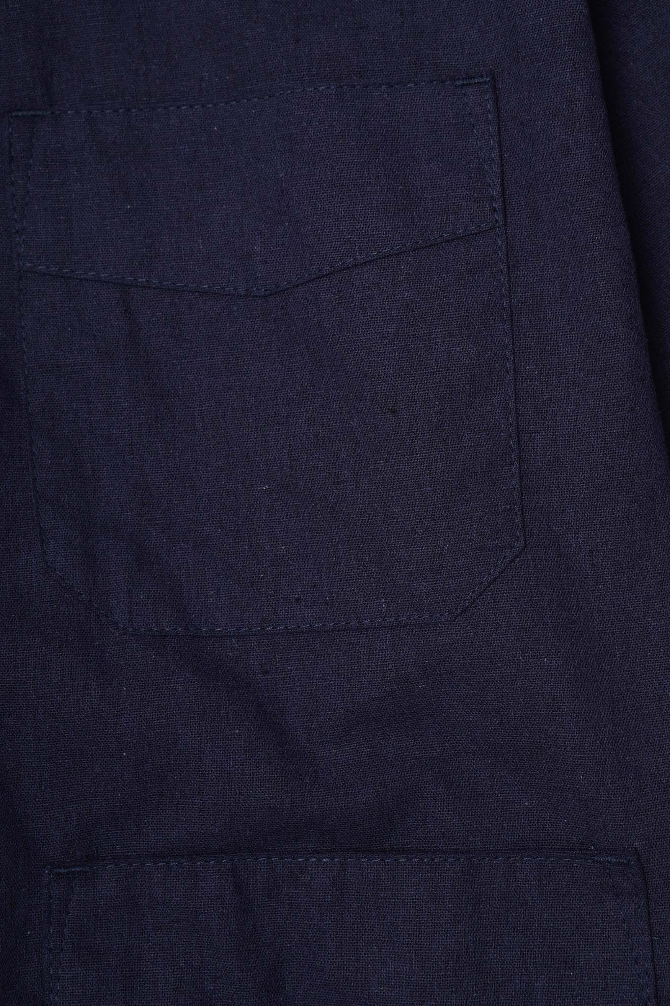 4 POCKET CUBAN SHIRT IN NAVY - Image 6