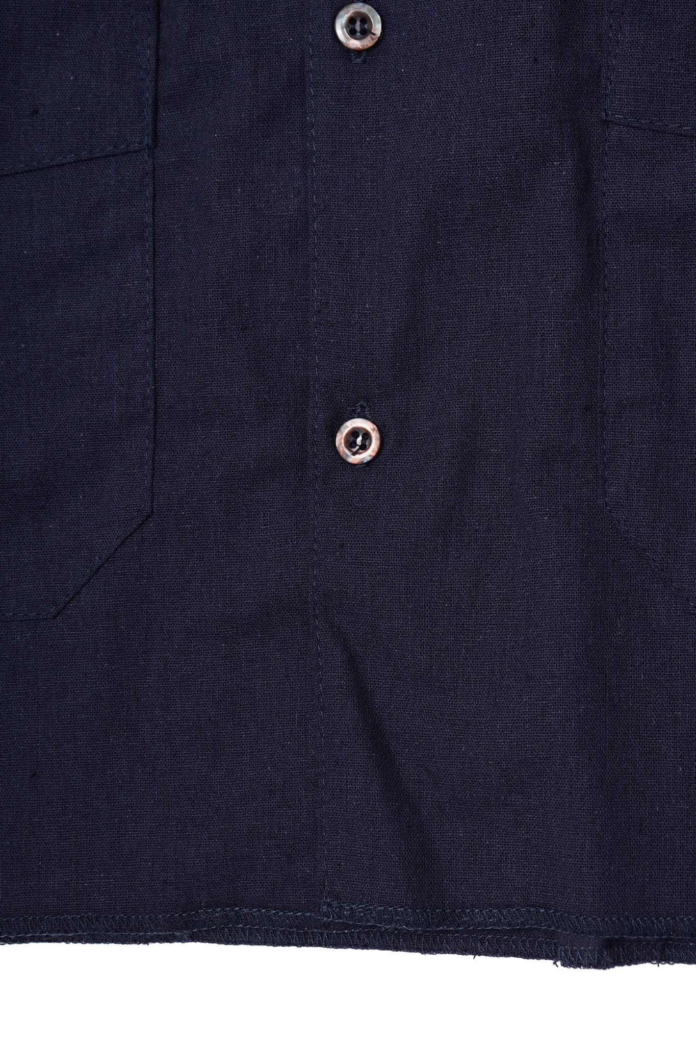 4 POCKET CUBAN SHIRT IN NAVY - Image 7