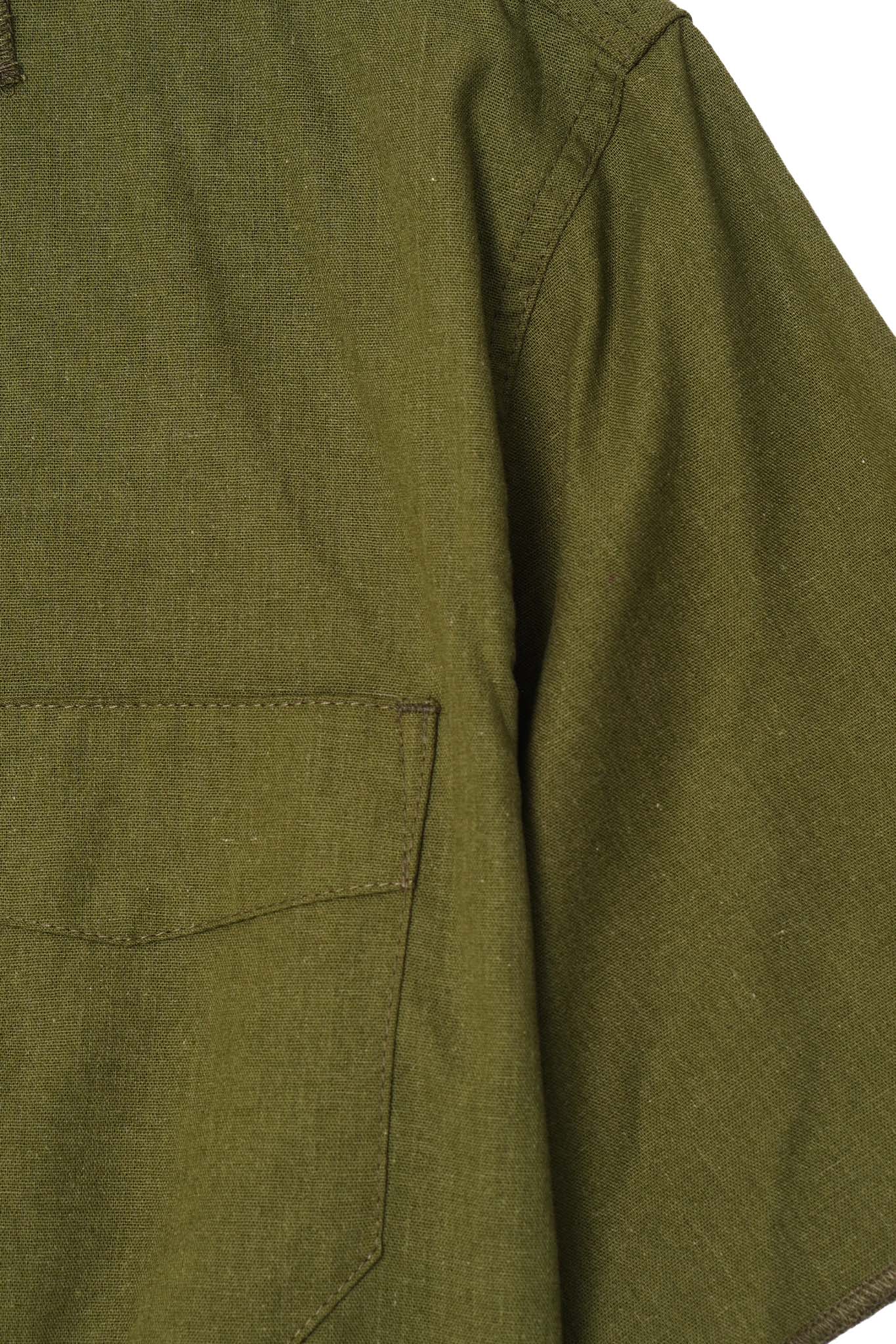 4 POCKET CUBAN SHIRT IN NEEM GREEN - Image 6