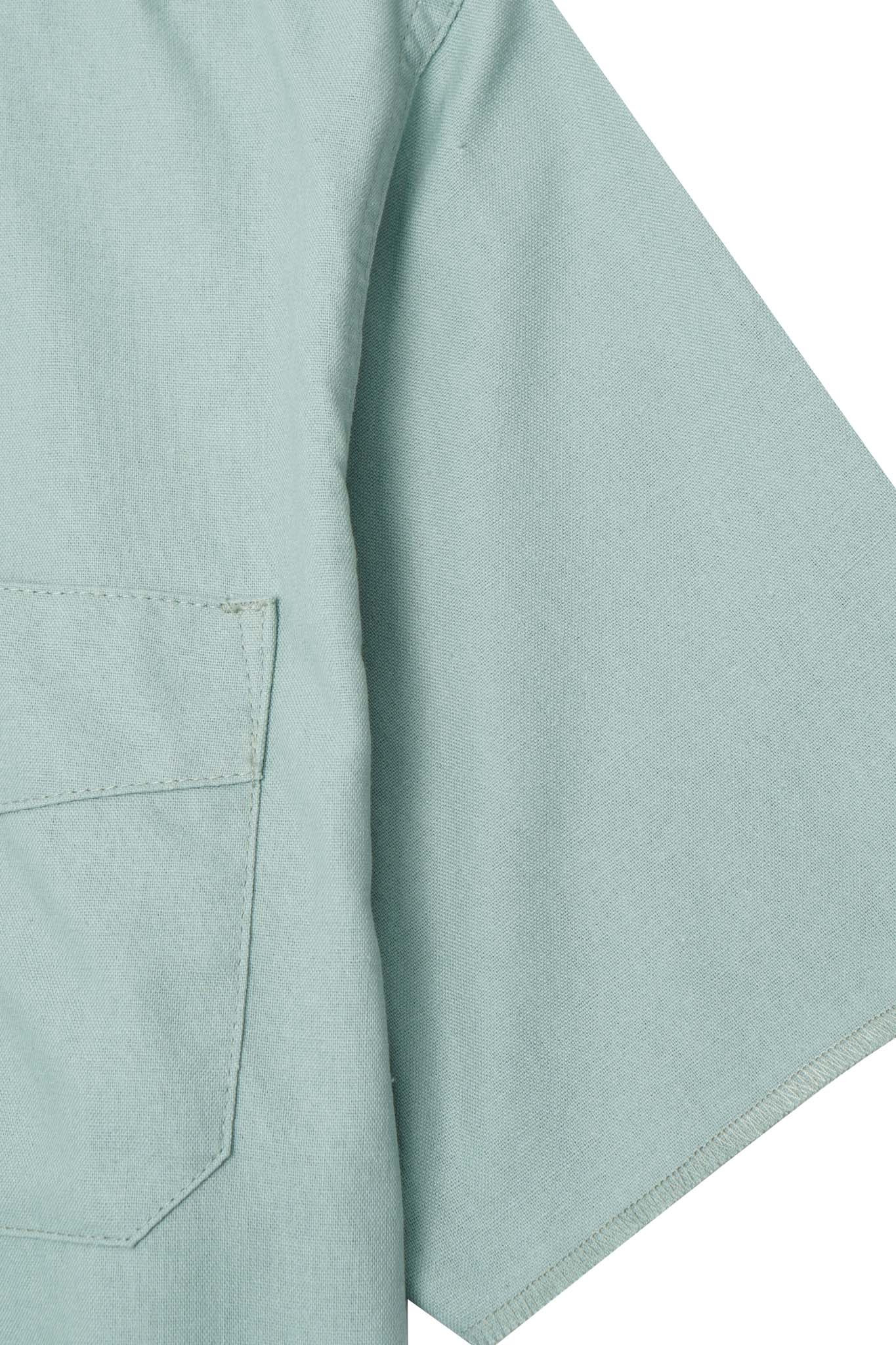 4 POCKET CUBAN SHIRT IN TEAL - Image 5