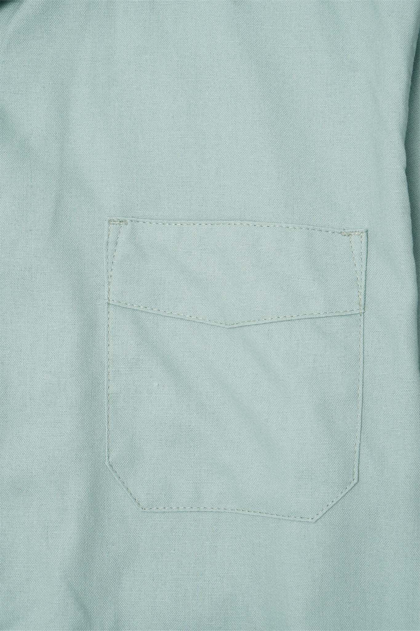 4 POCKET CUBAN SHIRT IN TEAL - Image 6
