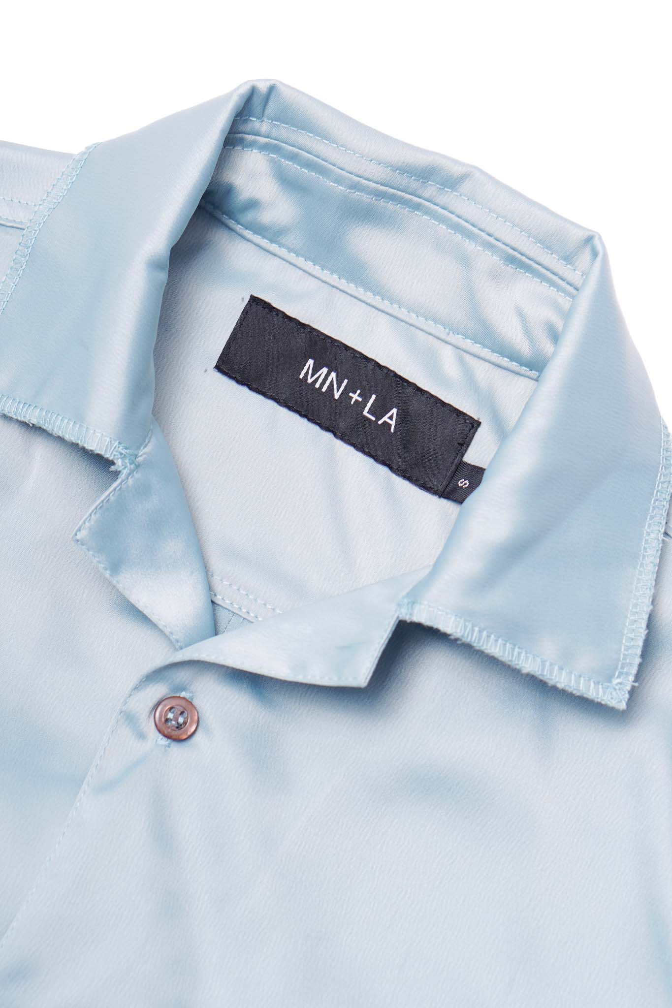 4 POCKET CUBAN SHIRT IN TURQUOISE - Image 3