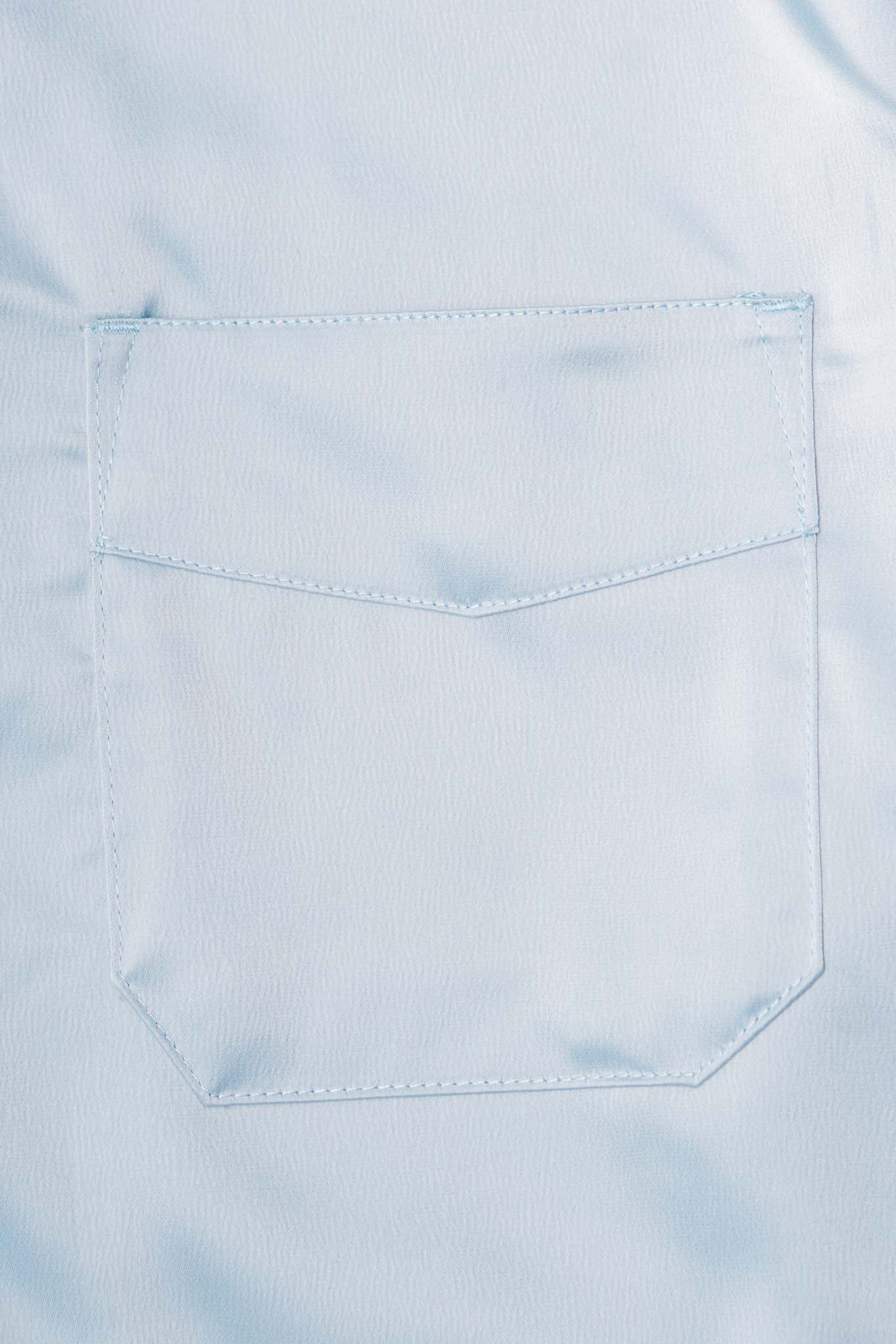 4 POCKET CUBAN SHIRT IN TURQUOISE - Image 5