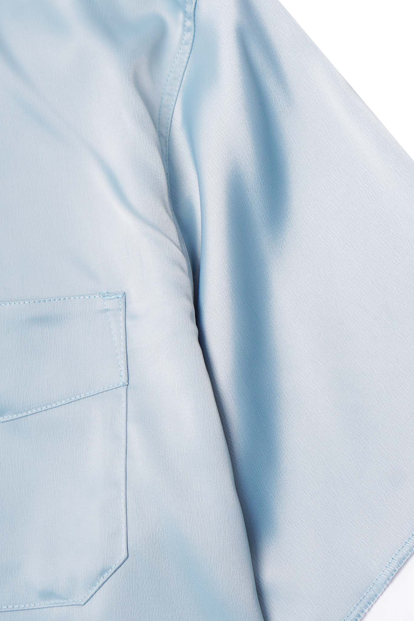4 POCKET CUBAN SHIRT IN TURQUOISE - Image 6
