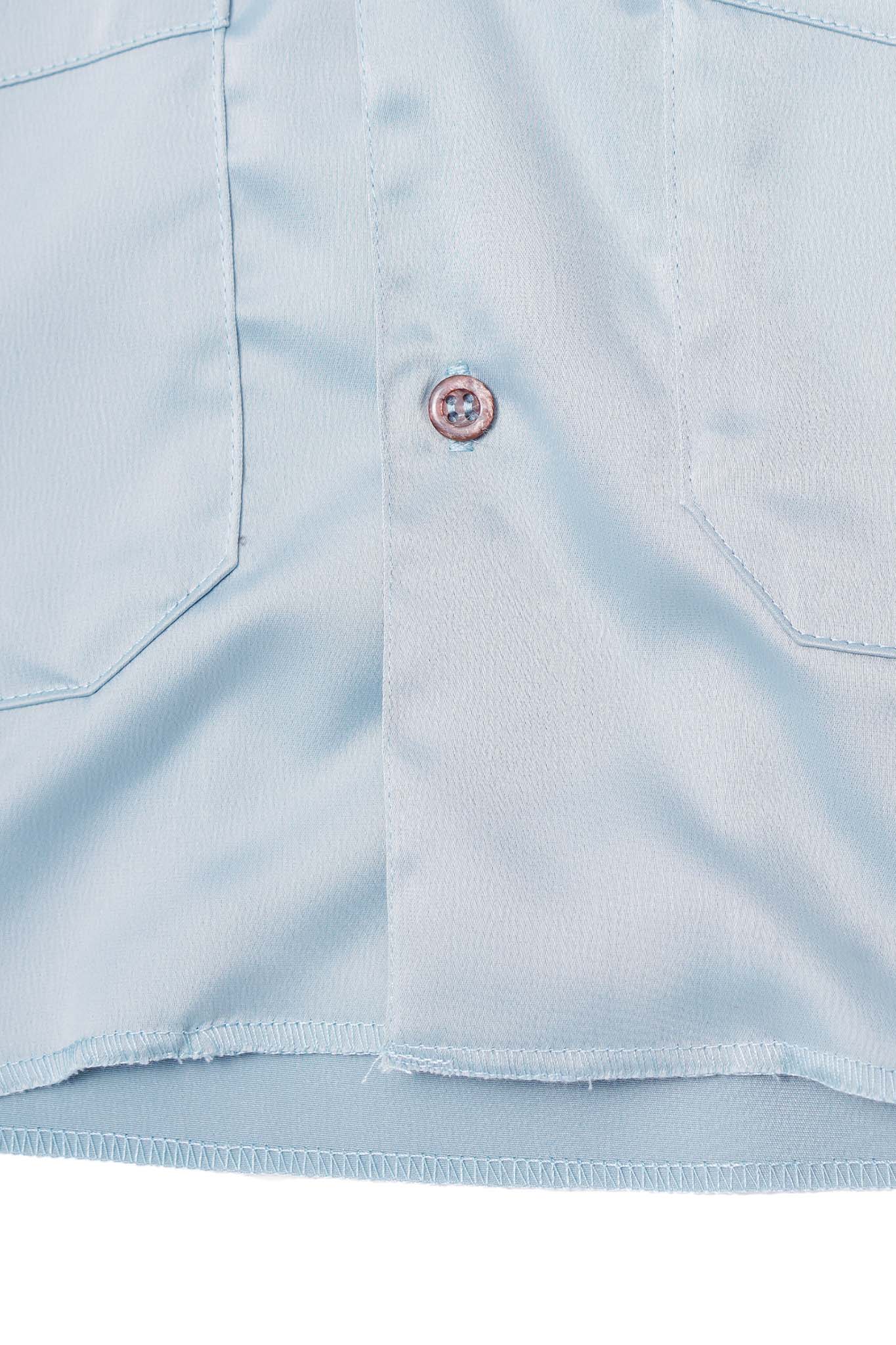 4 POCKET CUBAN SHIRT IN TURQUOISE - Image 7