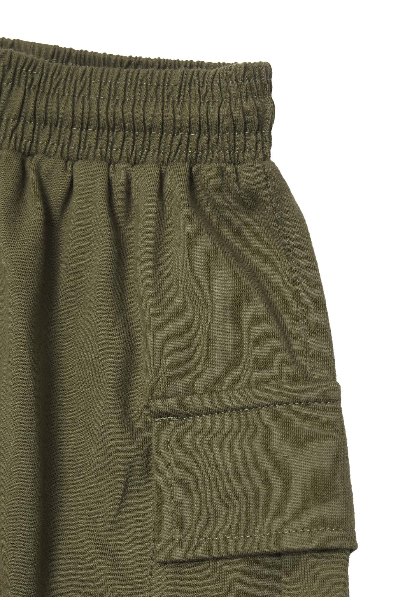 "ADVENTURE" LITTLE HUMAN™ SHORTS IN OLIVE - Image 6