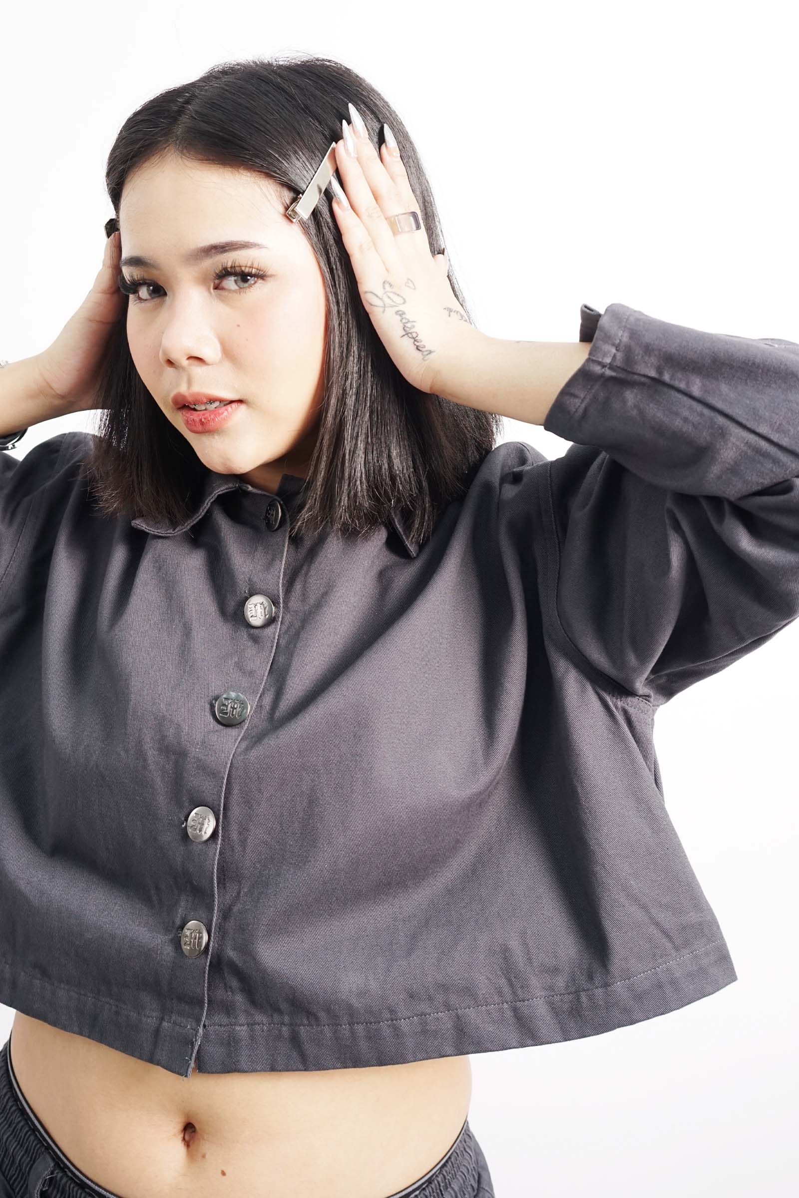 ANIKA JACKET IN NARDO GREY - Image 13