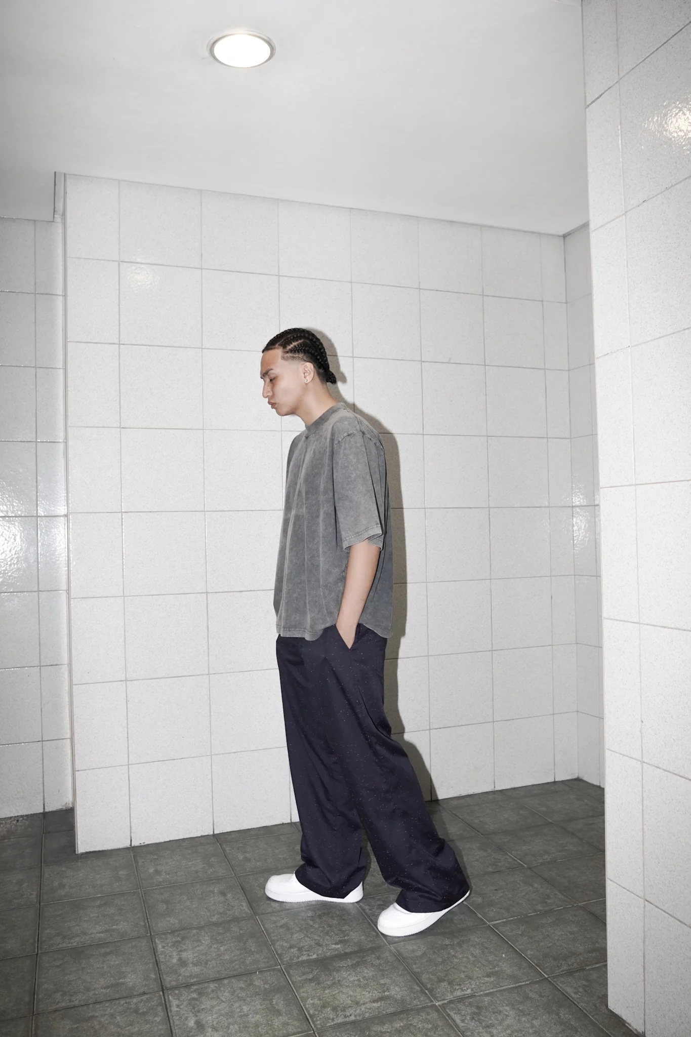 BOOTCUT PANTS IN NAVY SPECKLE - Image 15