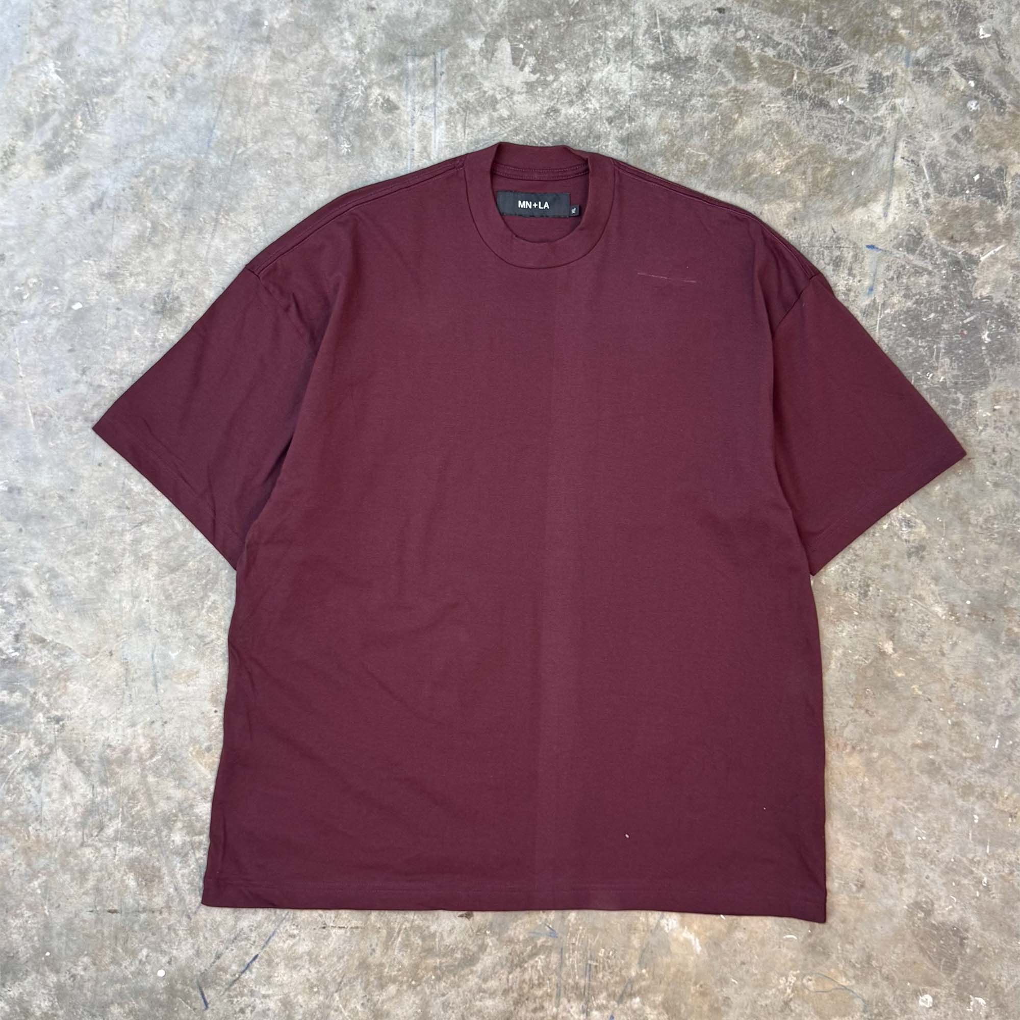 BOX TEE IN MAROON