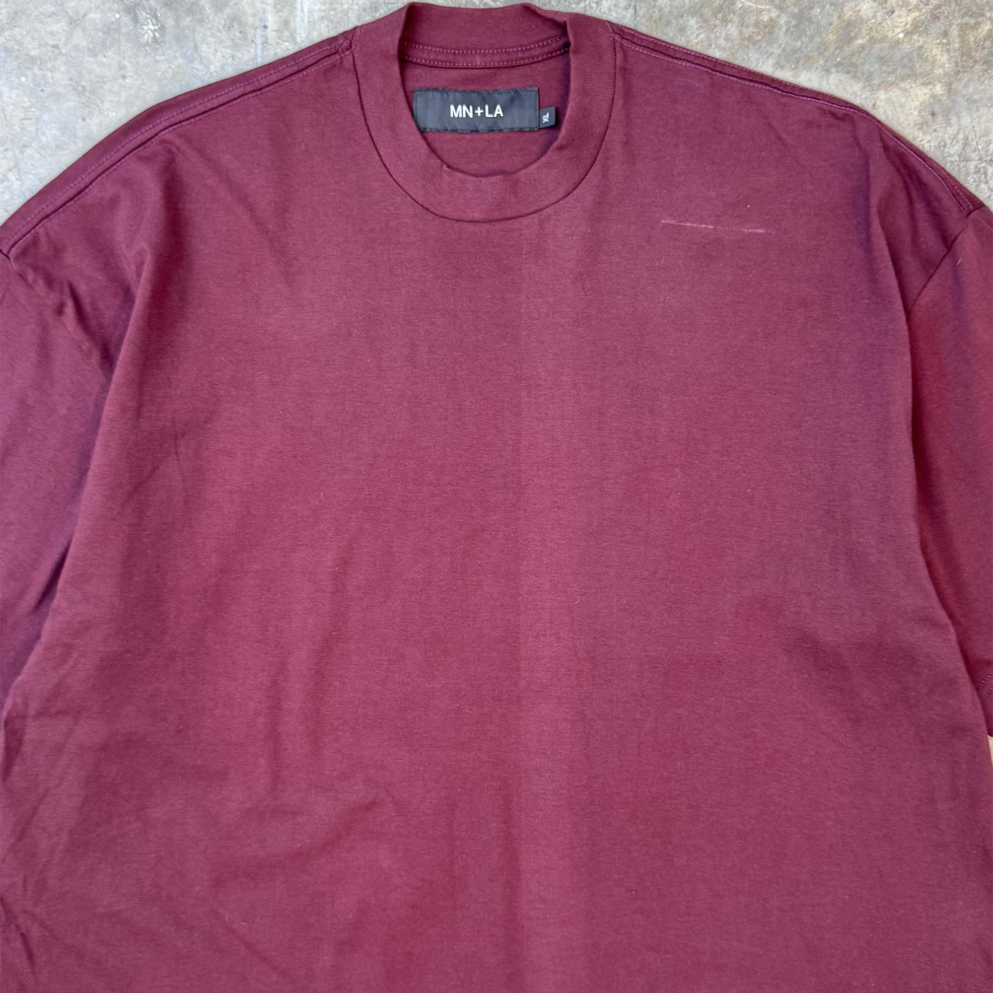 BOX TEE IN MAROON - Image 3