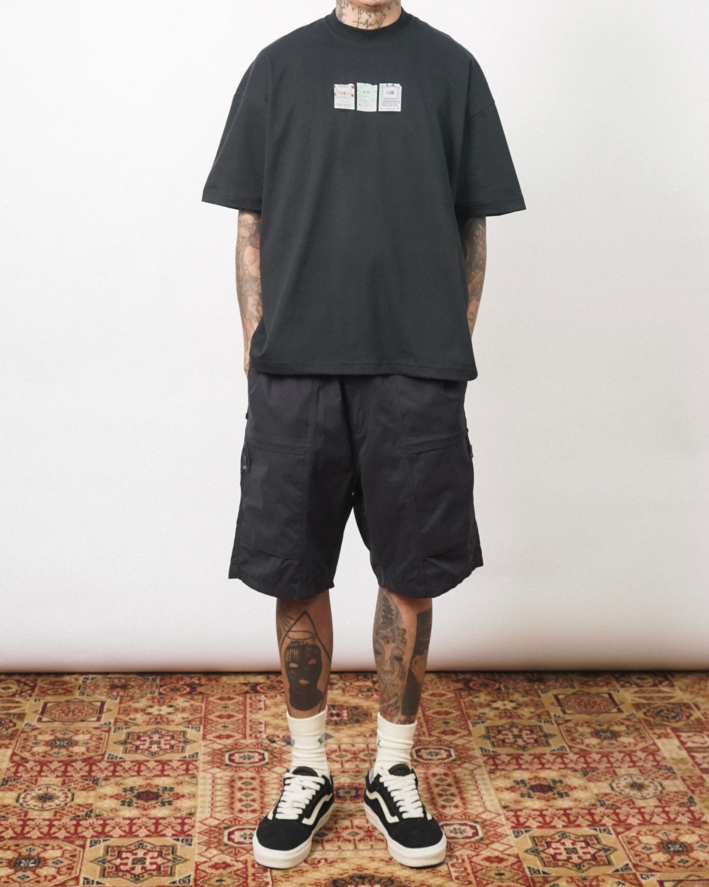 "BUS TIX" TEE IN CAVIAR - Image 3