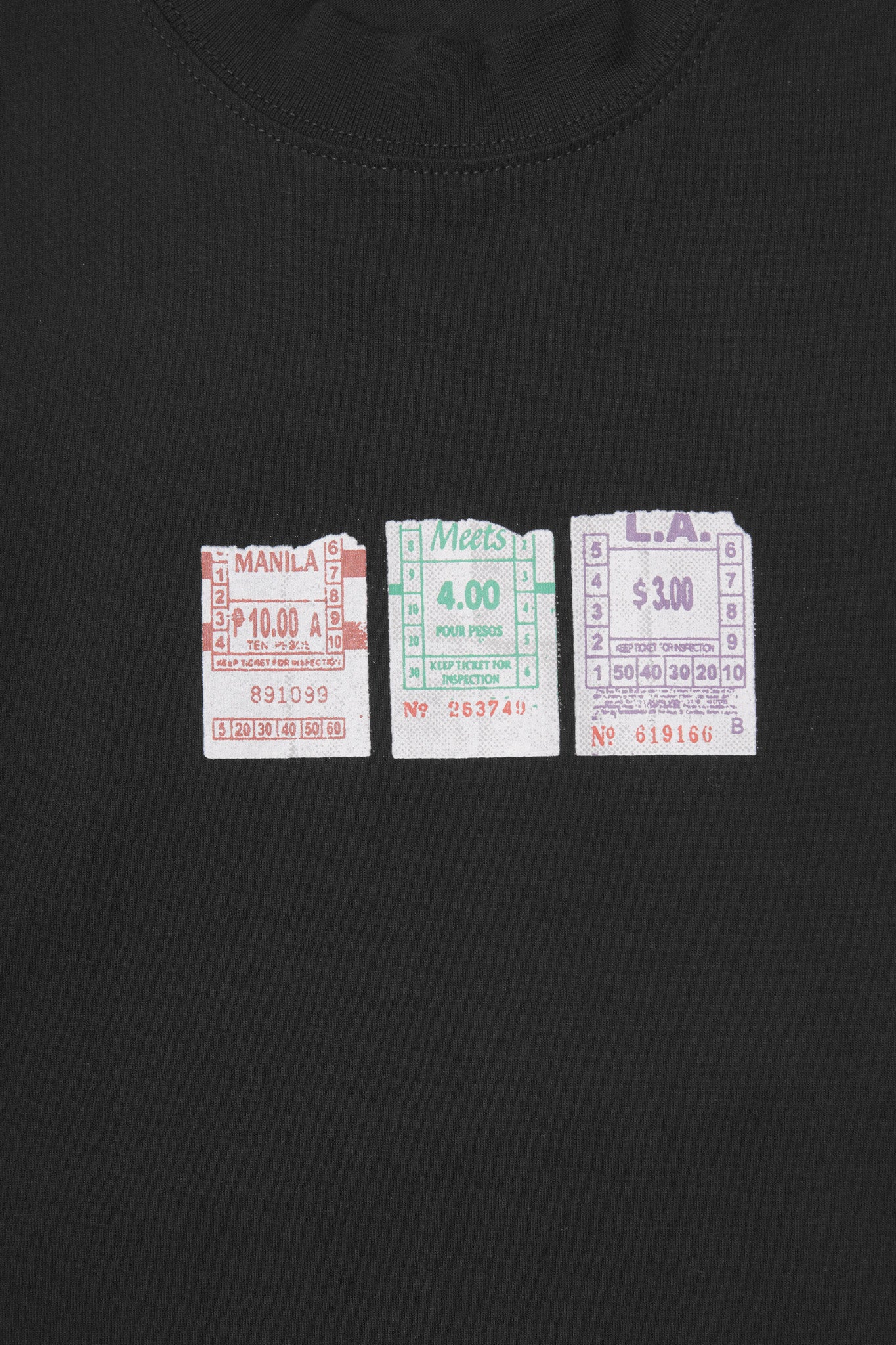 "BUS TIX" TEE IN CAVIAR - Image 7