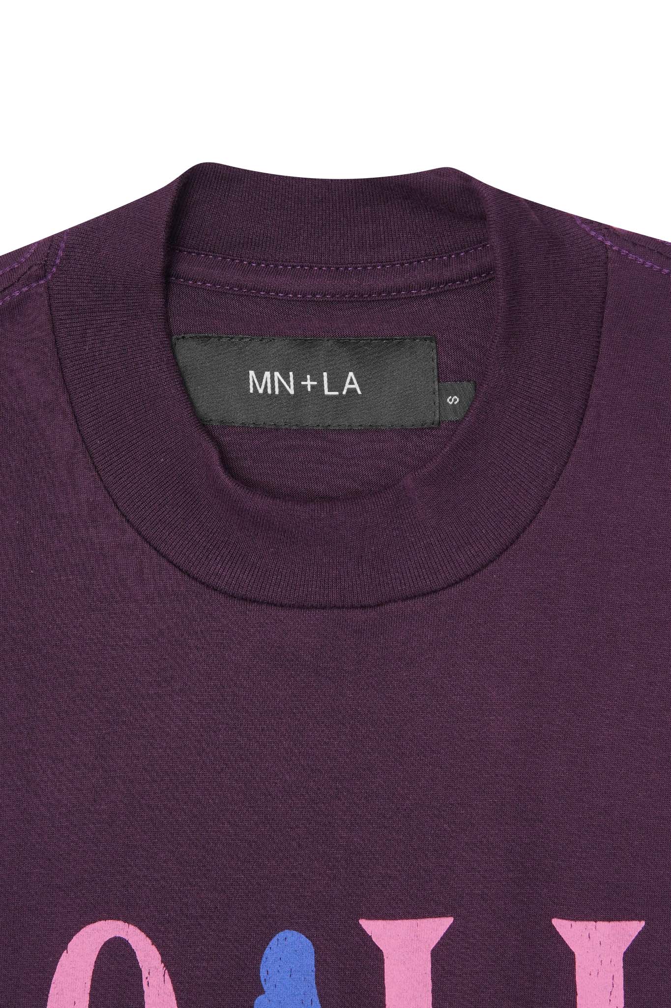 "CALL ME" TEE IN SHADOW PURPLE - Image 4
