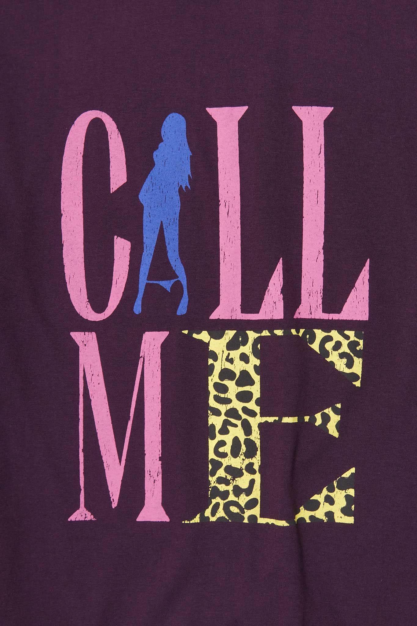 "CALL ME" TEE IN SHADOW PURPLE - Image 6