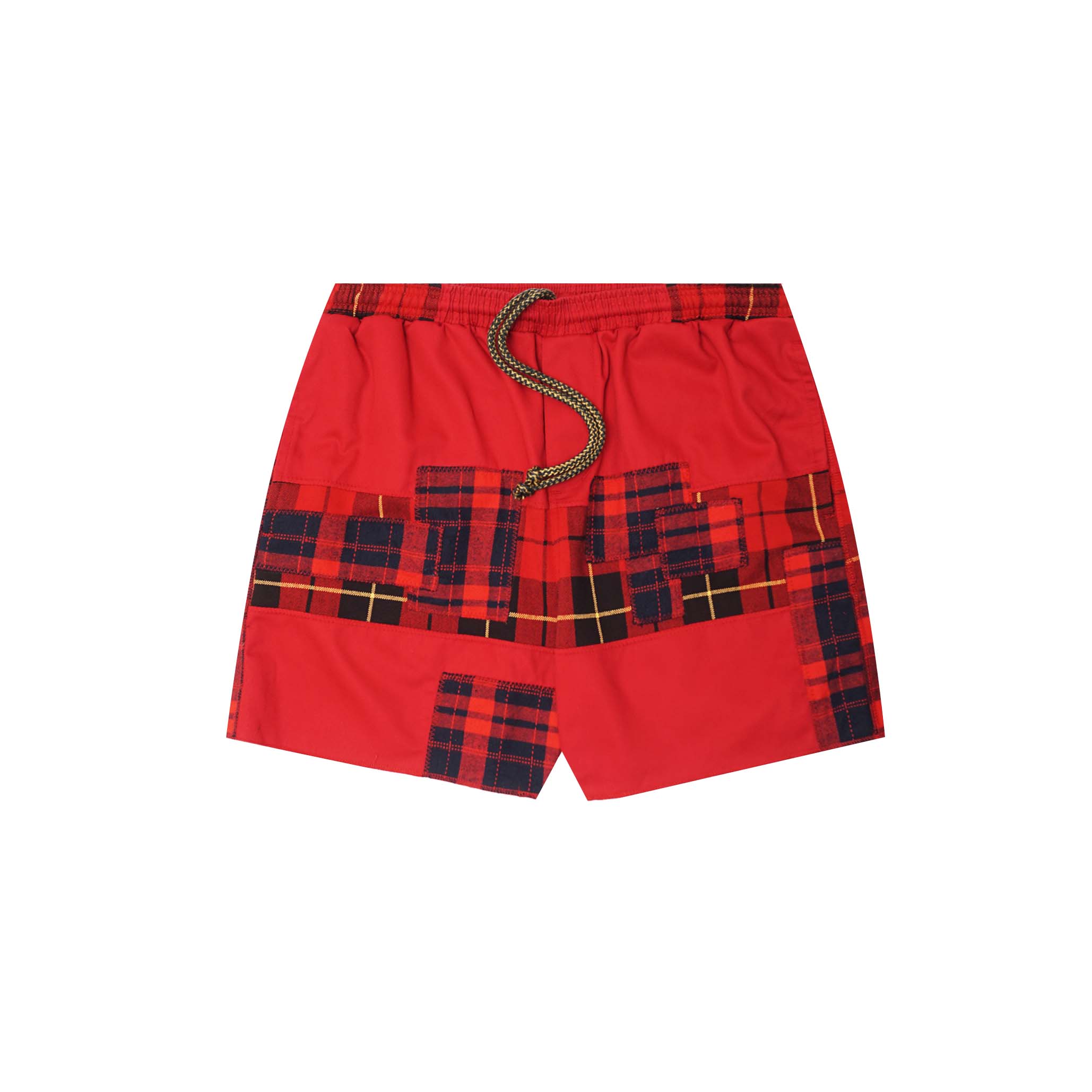 "CARMINE PLAID" LOUNGE SHORTS