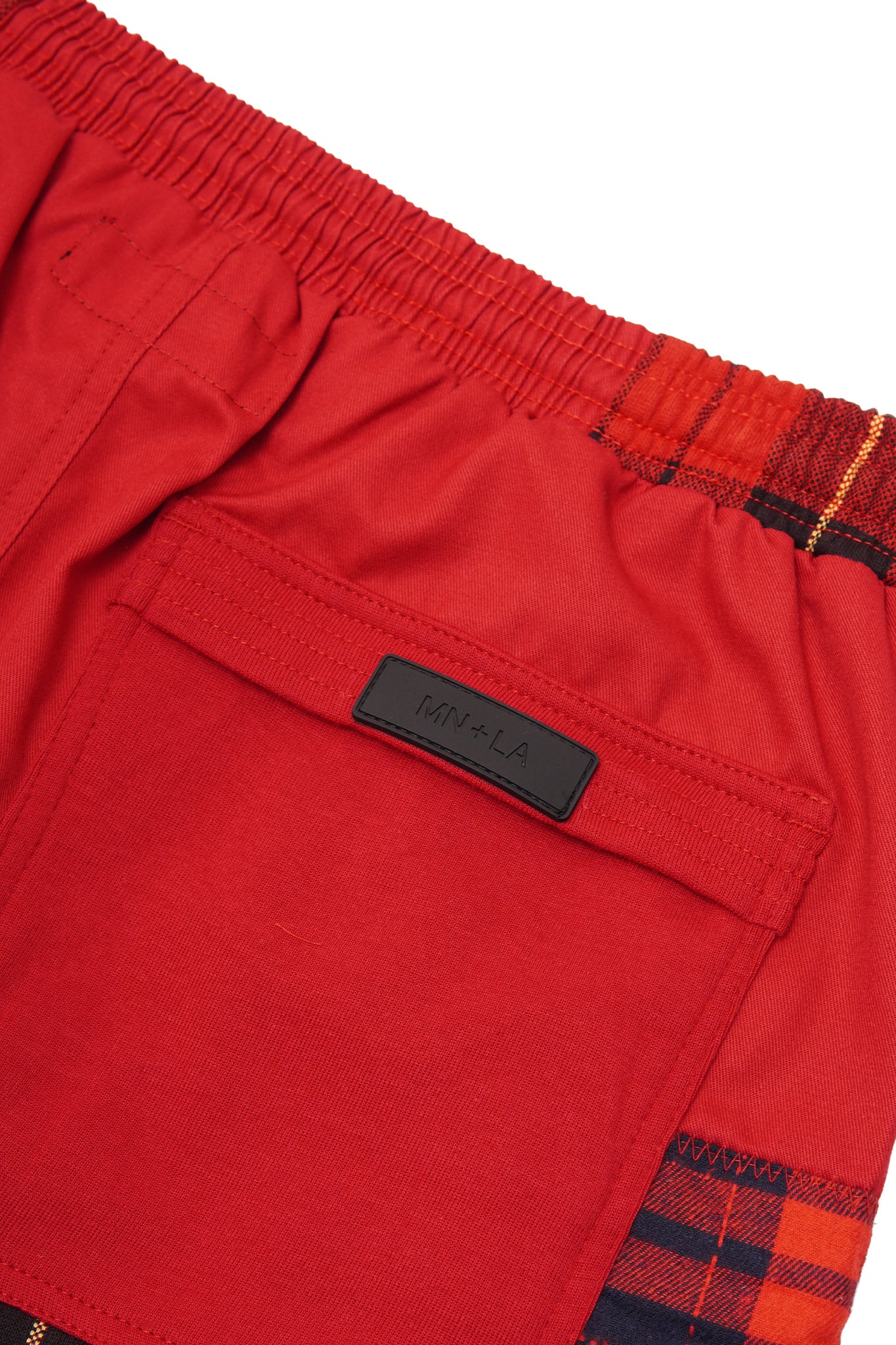 "CARMINE PLAID" LOUNGE SHORTS - Image 8