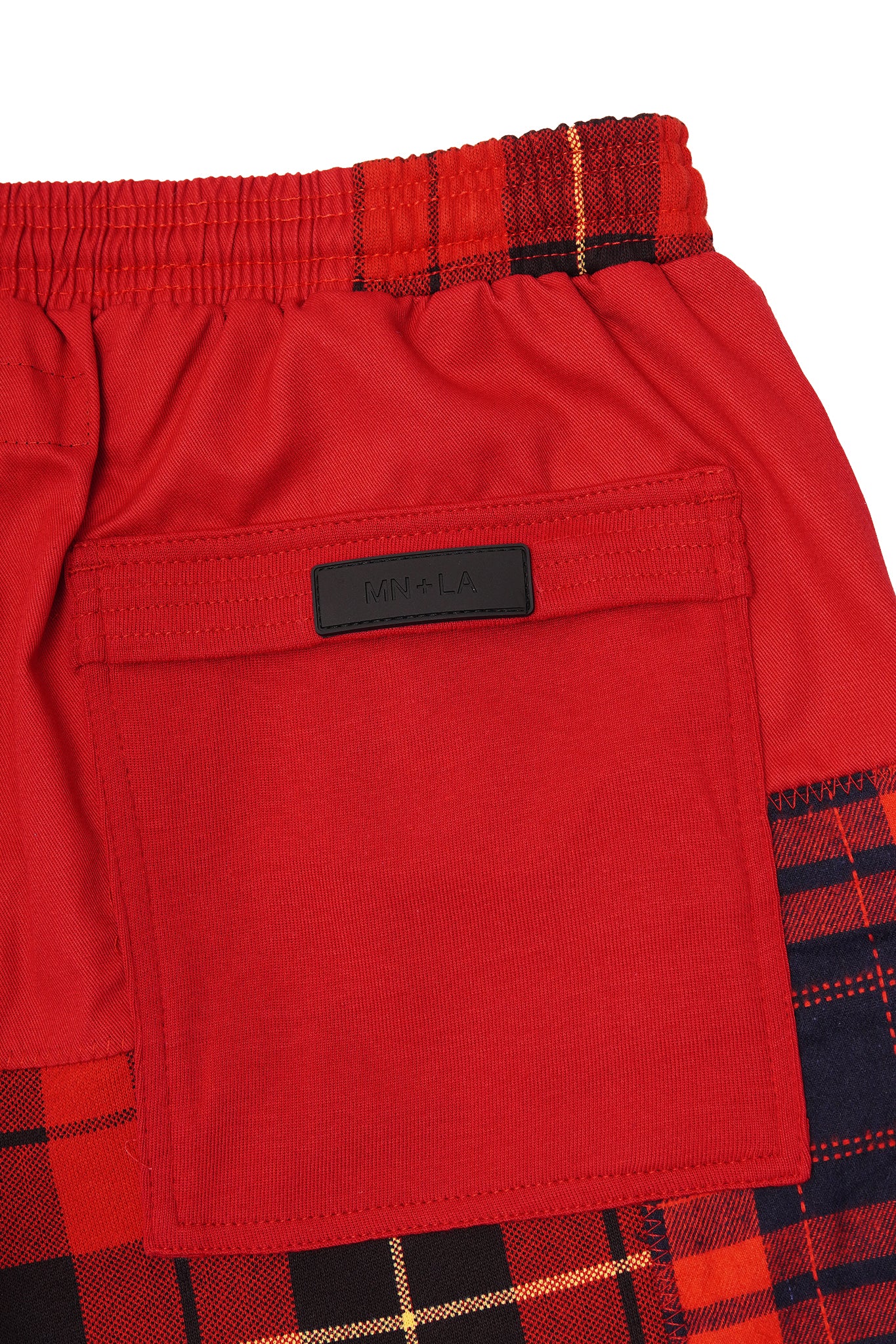 "CARMINE PLAID" LOUNGE SHORTS - Image 9