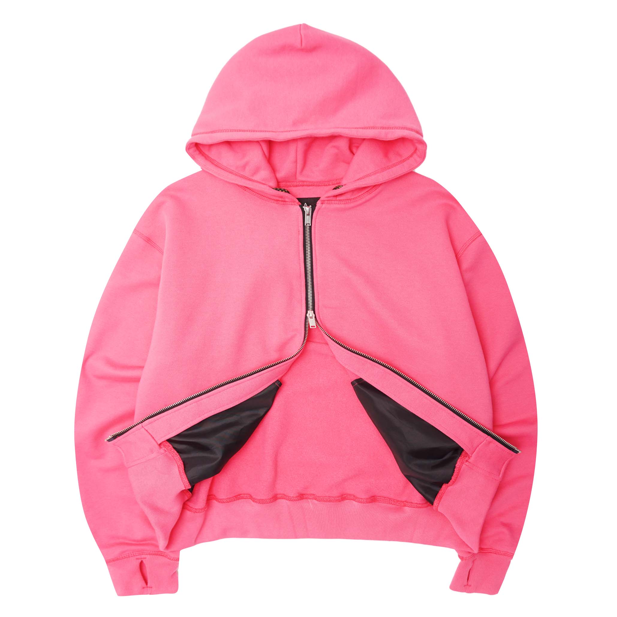 CLASSIC ZIP HOODIE IN STATIC PINK - Image 3