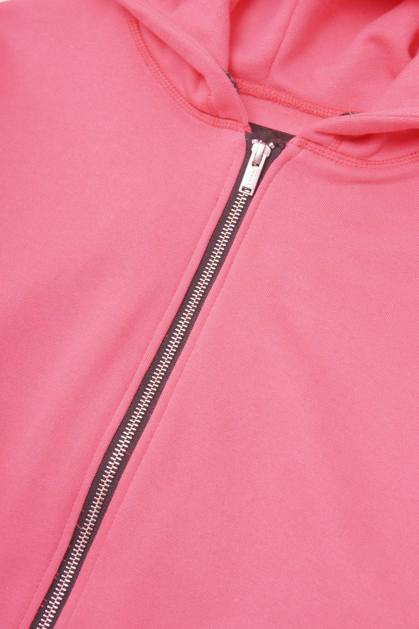 CLASSIC ZIP HOODIE IN STATIC PINK - Image 6