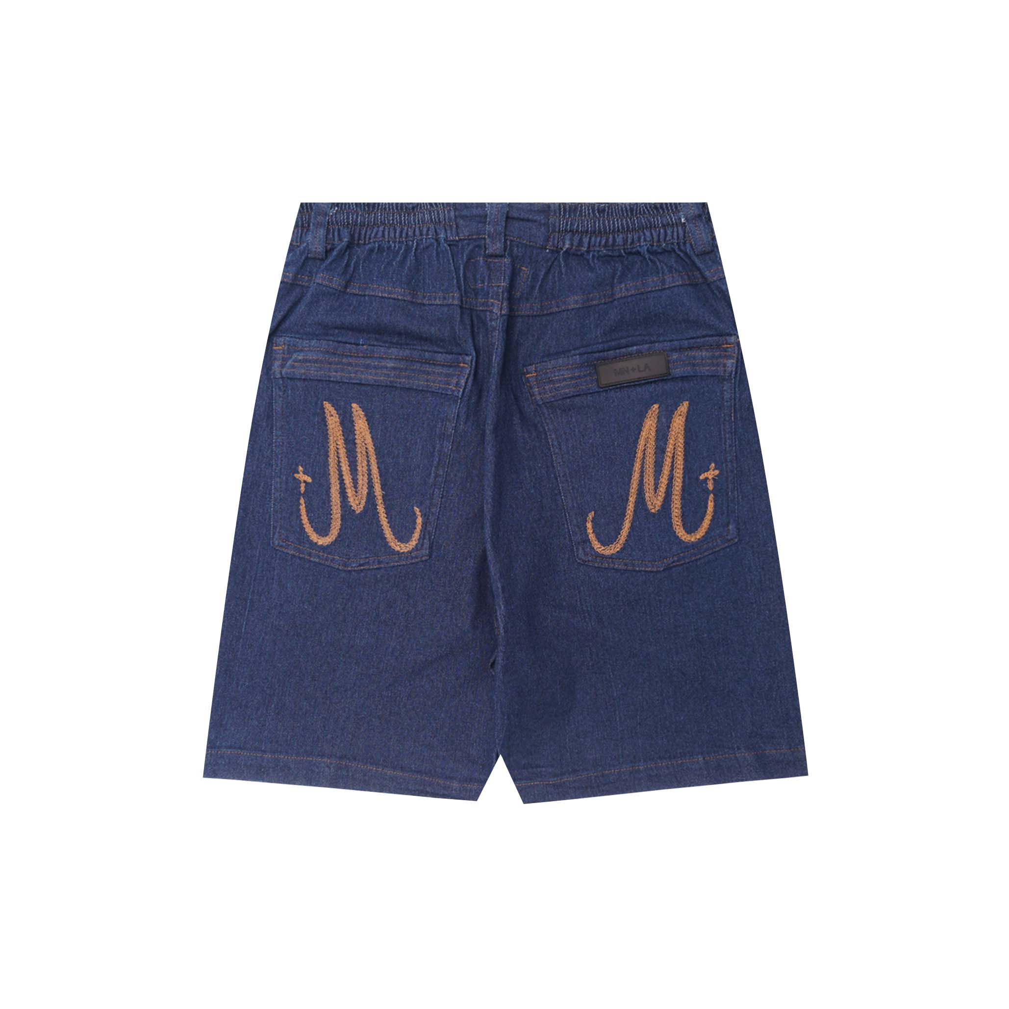 "COLD NAVY" DOUBLE KNEE PHAT SHORTS