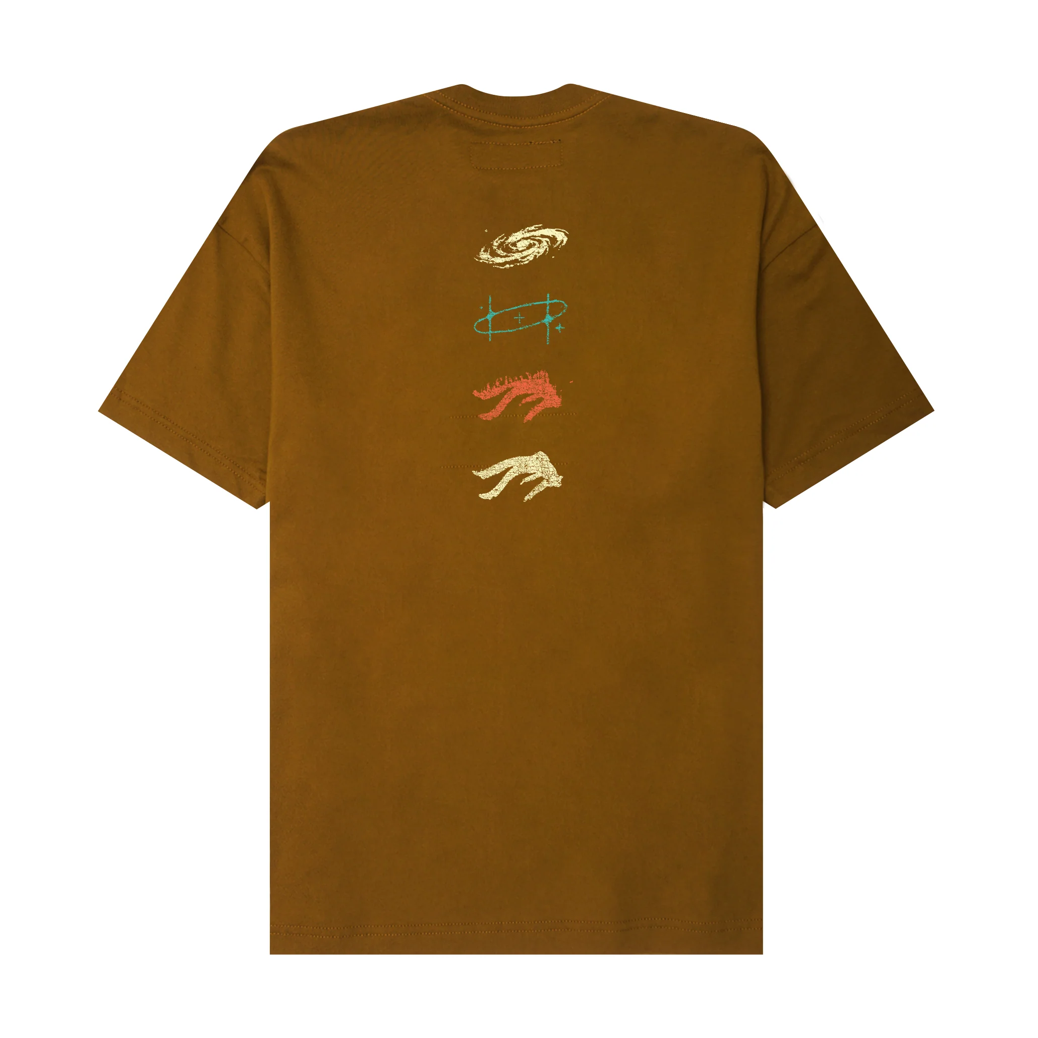 "COSMIC UNION" ULTRA HEAVY TEE IN RUST - Image 2