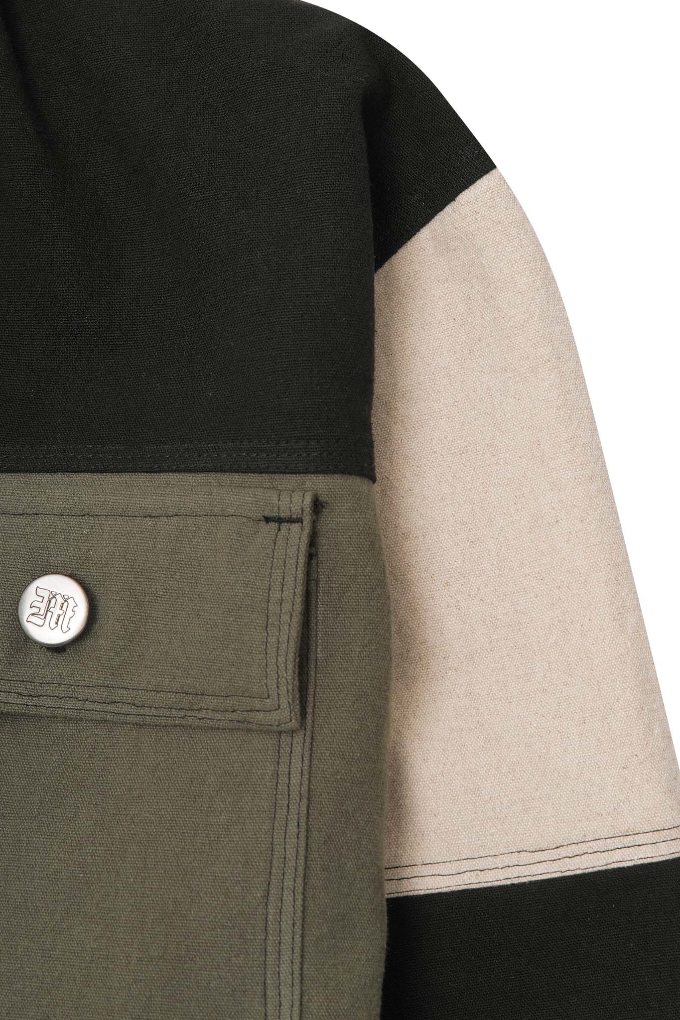 CRAFTSMAN ZIP TRUCKER JACKET IN OLIVE - Image 5