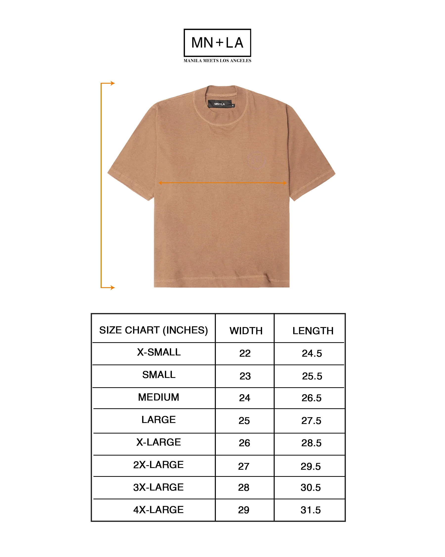 "CROP CIRCLES" MOCK NECK TEE IN APRICOT - Image 3