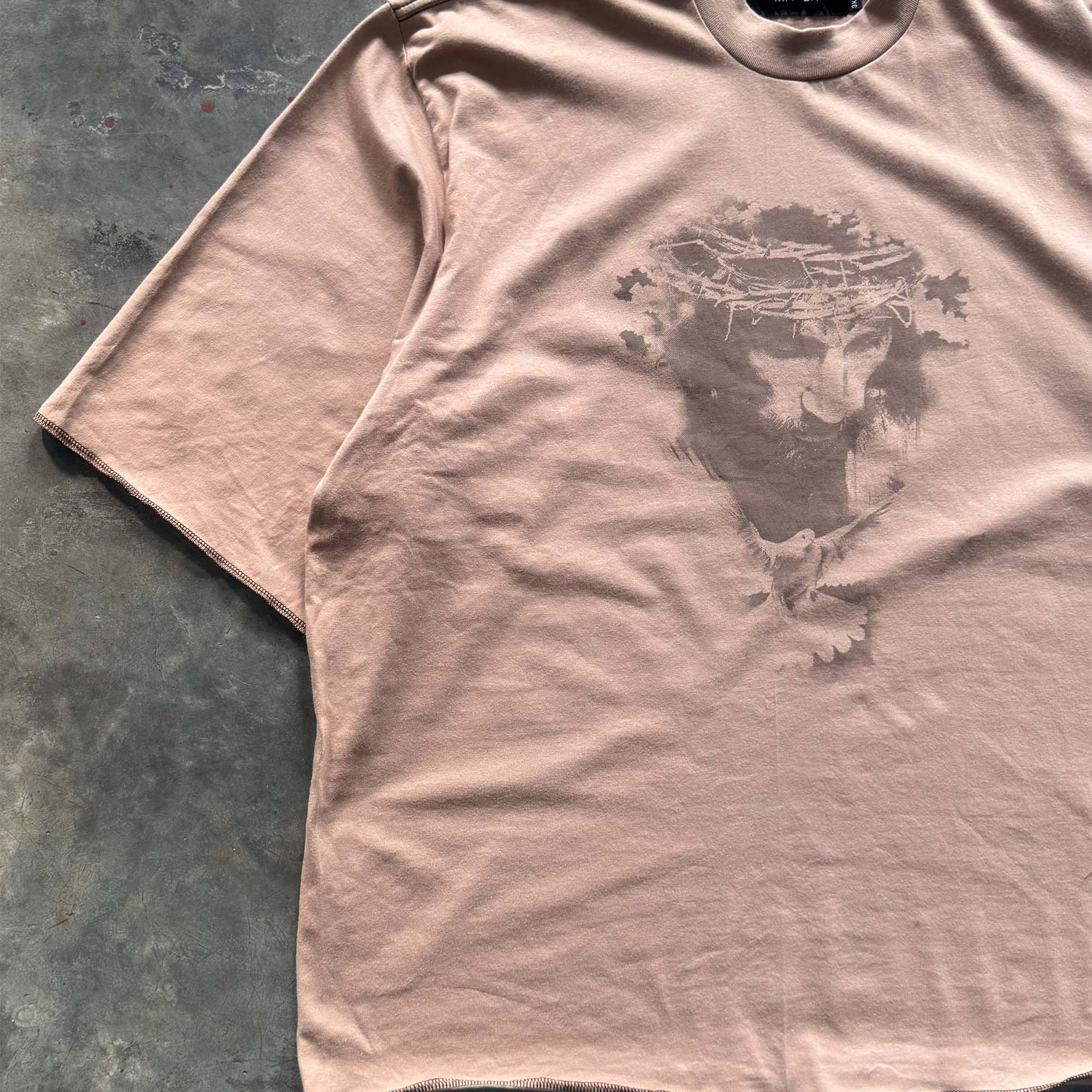 "CROWN OF THORNS" TEE IN WHEAT - Image 2